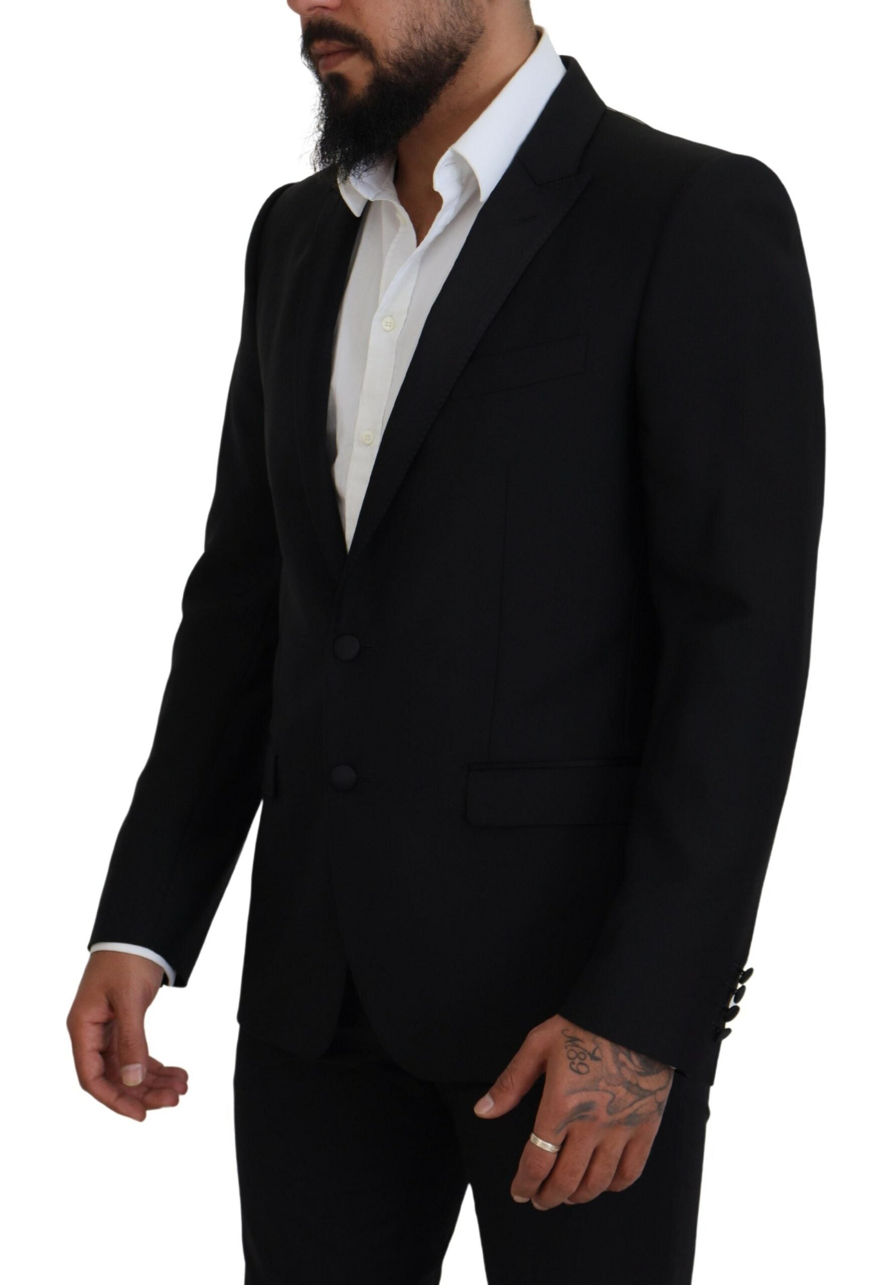 Dolce & Gabbana Black Slim-Fit Martini Blazer