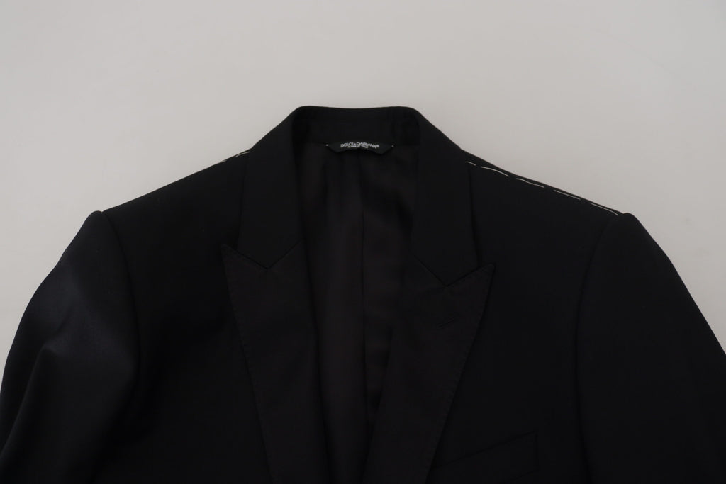 Dolce & Gabbana Black Slim-Fit Martini Blazer