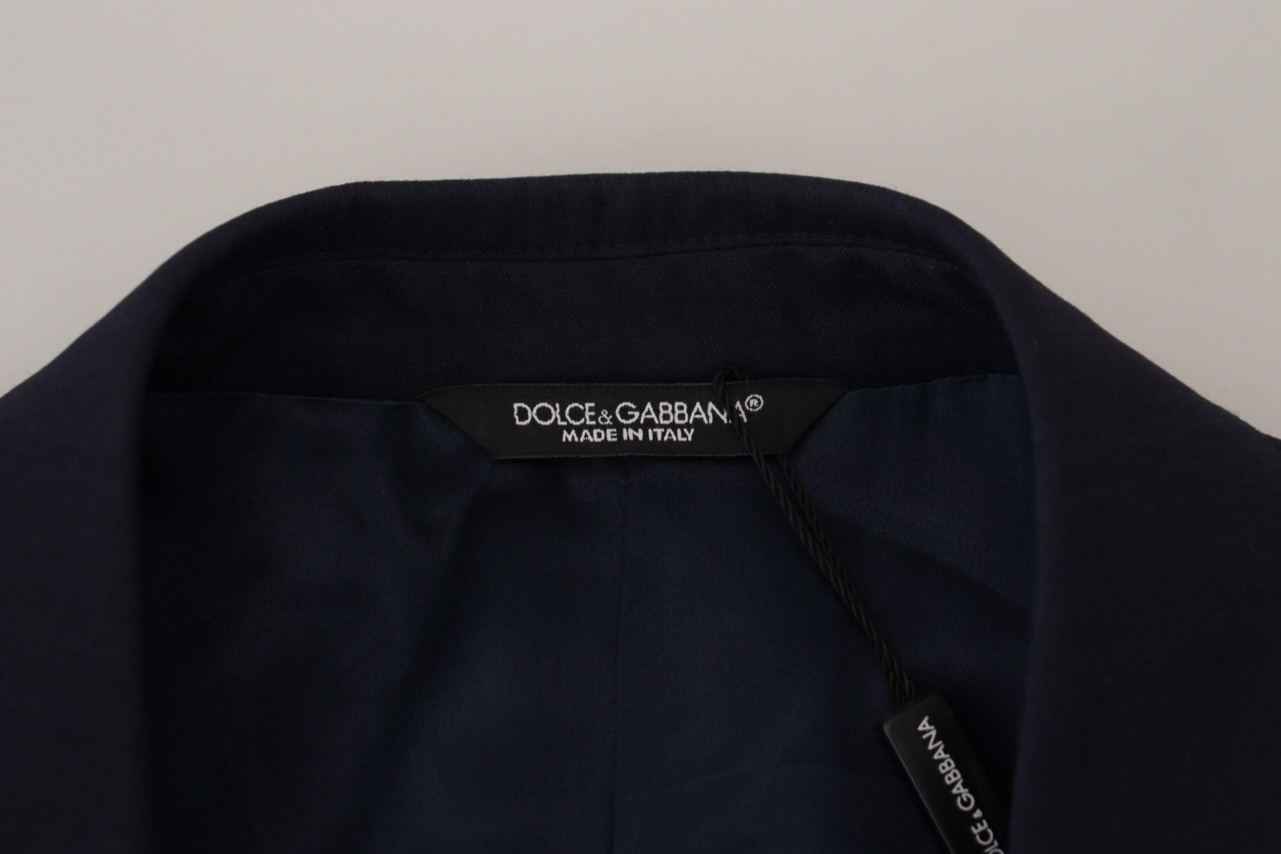Dolce & Gabbana Blue Wool Coat Slim Fit Formal Blazer
