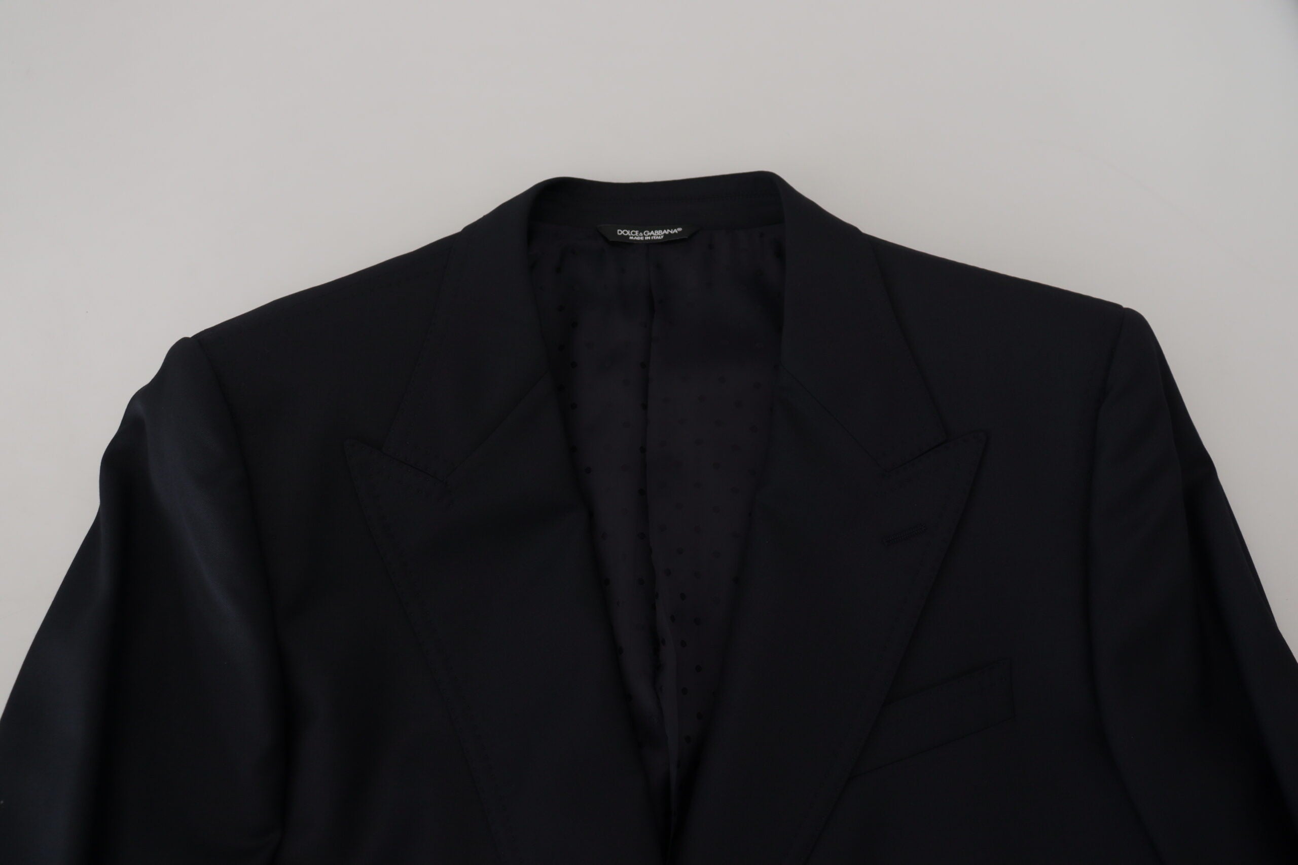 Dolce & Gabbana Dark Blue Formal Wool Sicilia Blazer