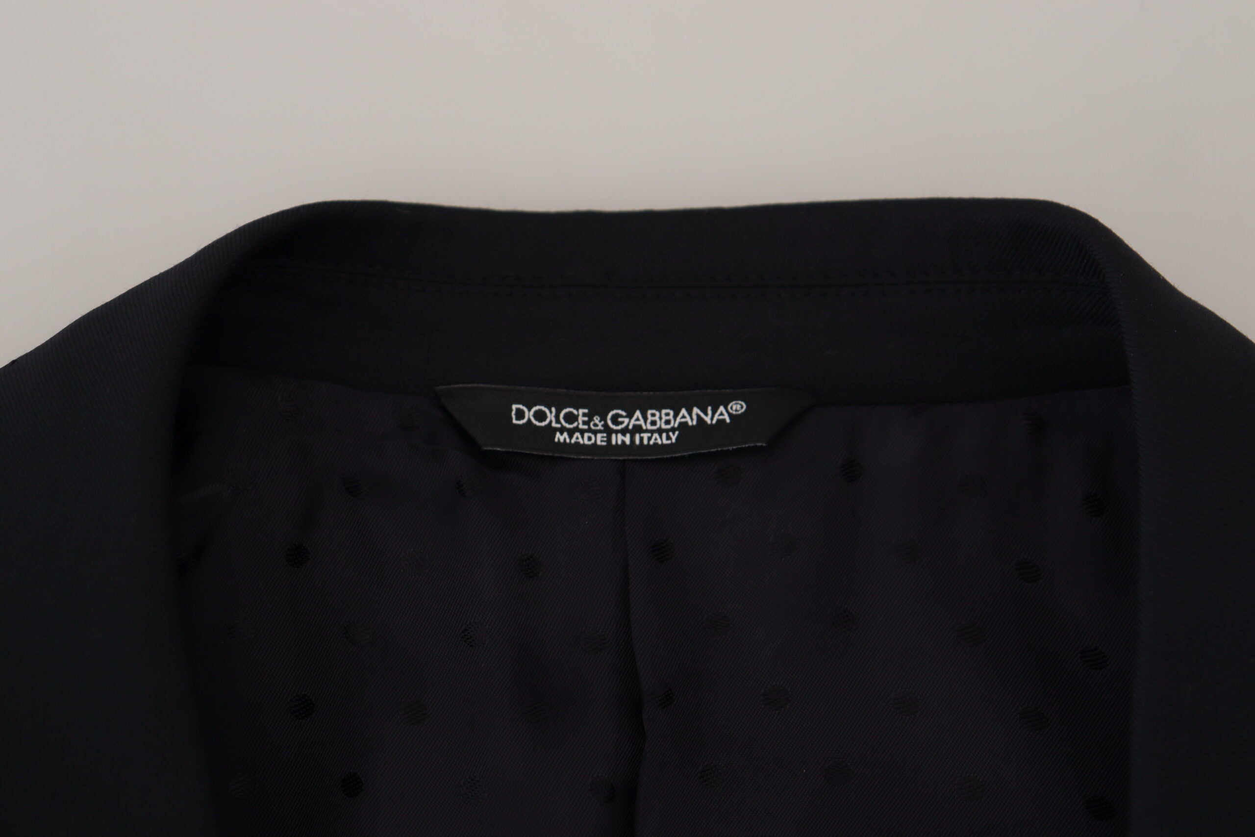 Dolce & Gabbana Dark Blue Formal Wool Sicilia Blazer
