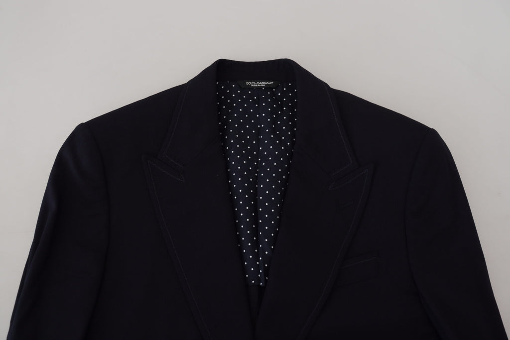 Dolce & Gabbana Blauer Taormina Blazer aus Schurwolle