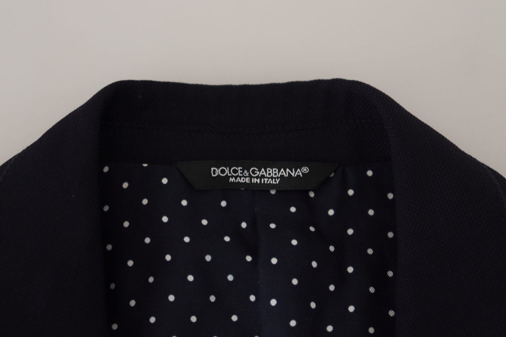 Dolce & Gabbana Blauer Taormina Blazer aus Schurwolle