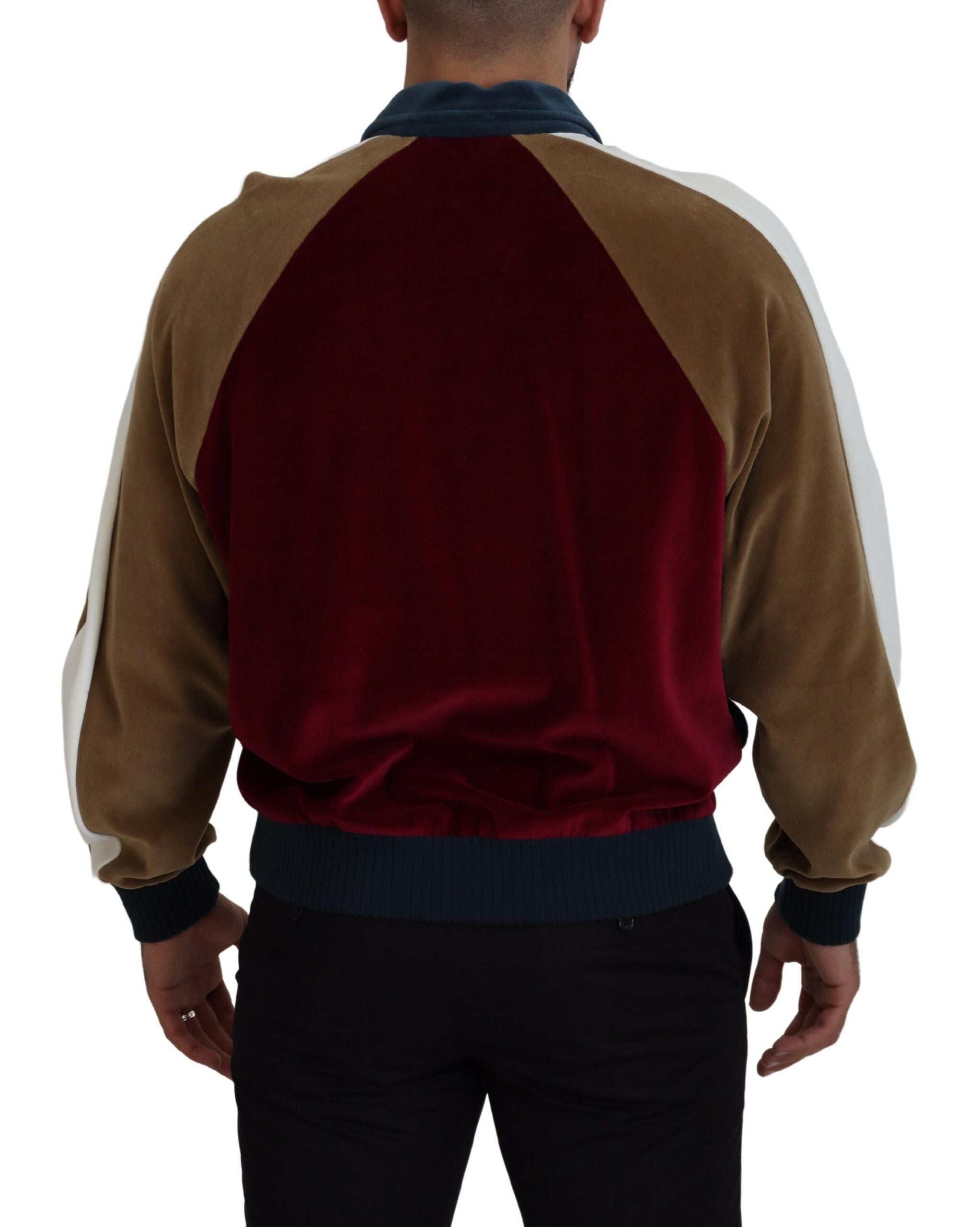 Dolce & Gabbana Multicolor Pullover mit Kragen aus Baumwolle