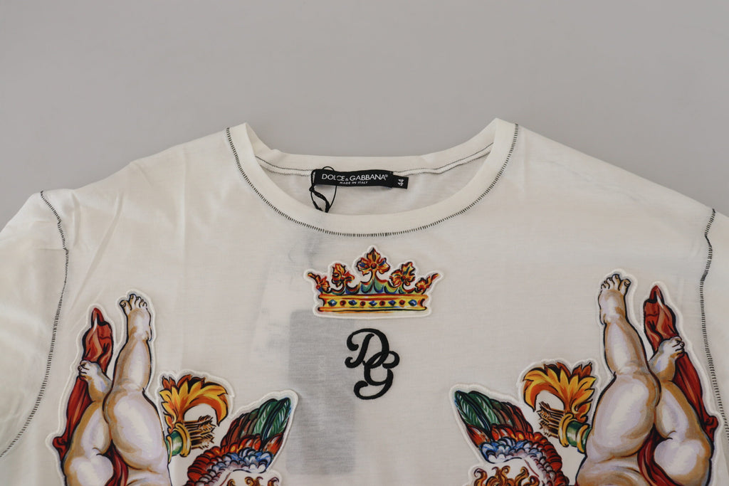 Dolce & Gabbana Men's White Printed Short-Sleeve T-Shirt