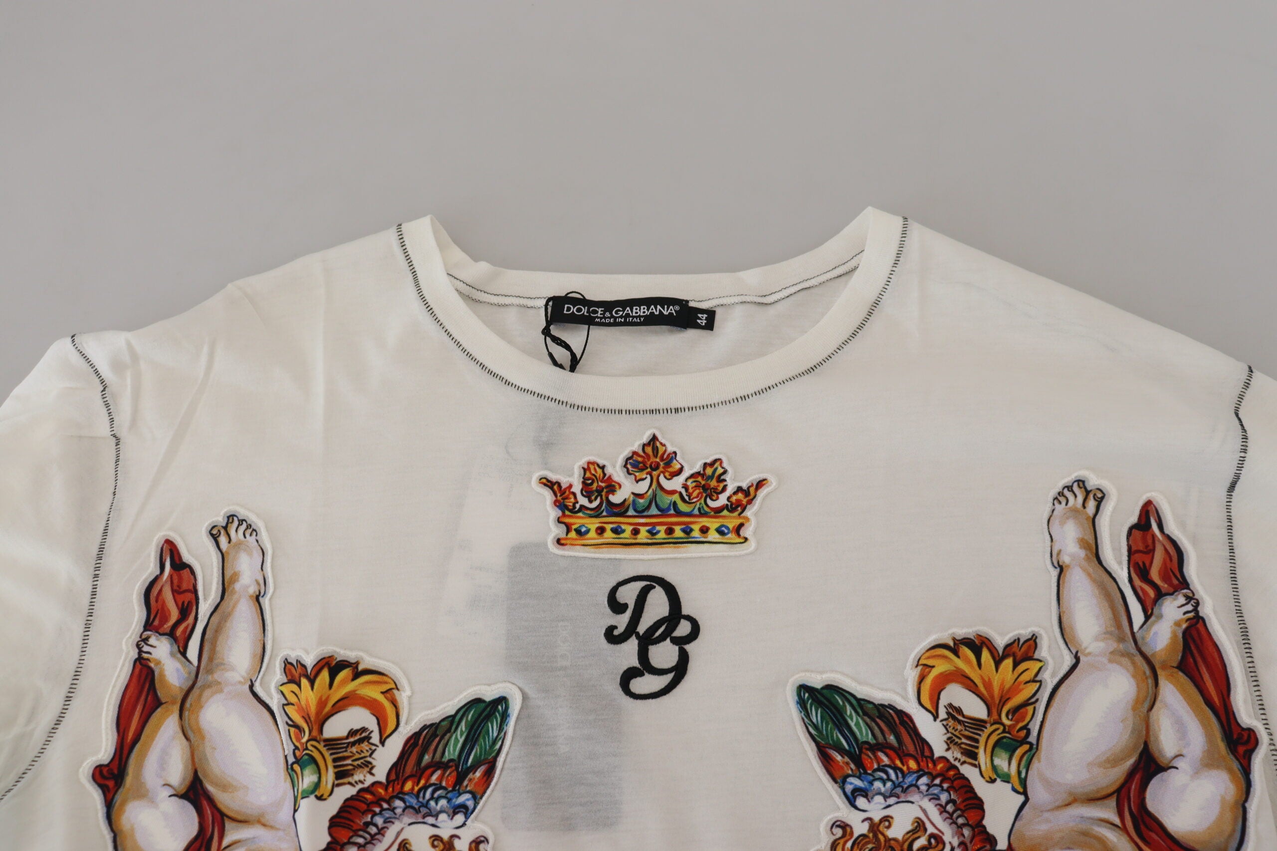 Dolce & Gabbana Men's White Printed Short-Sleeve T-Shirt