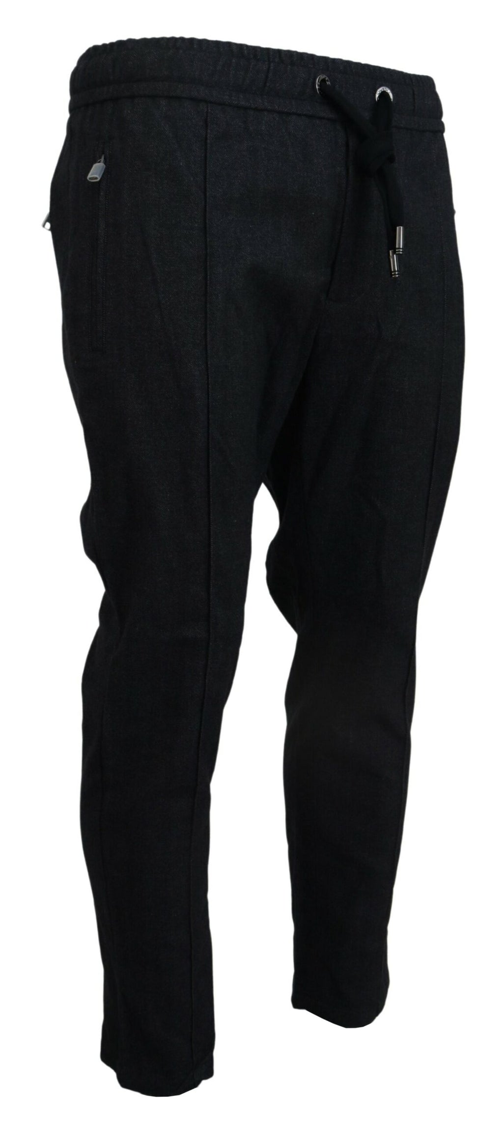 Dolce & Gabbana Grey Tapered Cotton Trousers