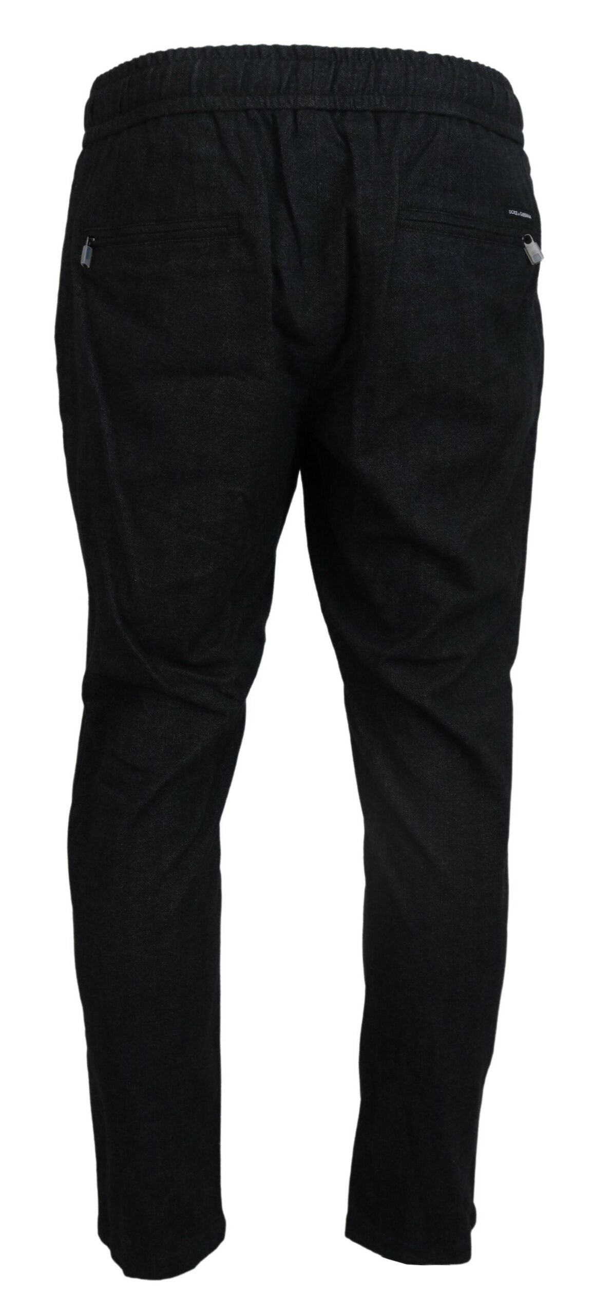 Dolce & Gabbana Grey Tapered Cotton Trousers