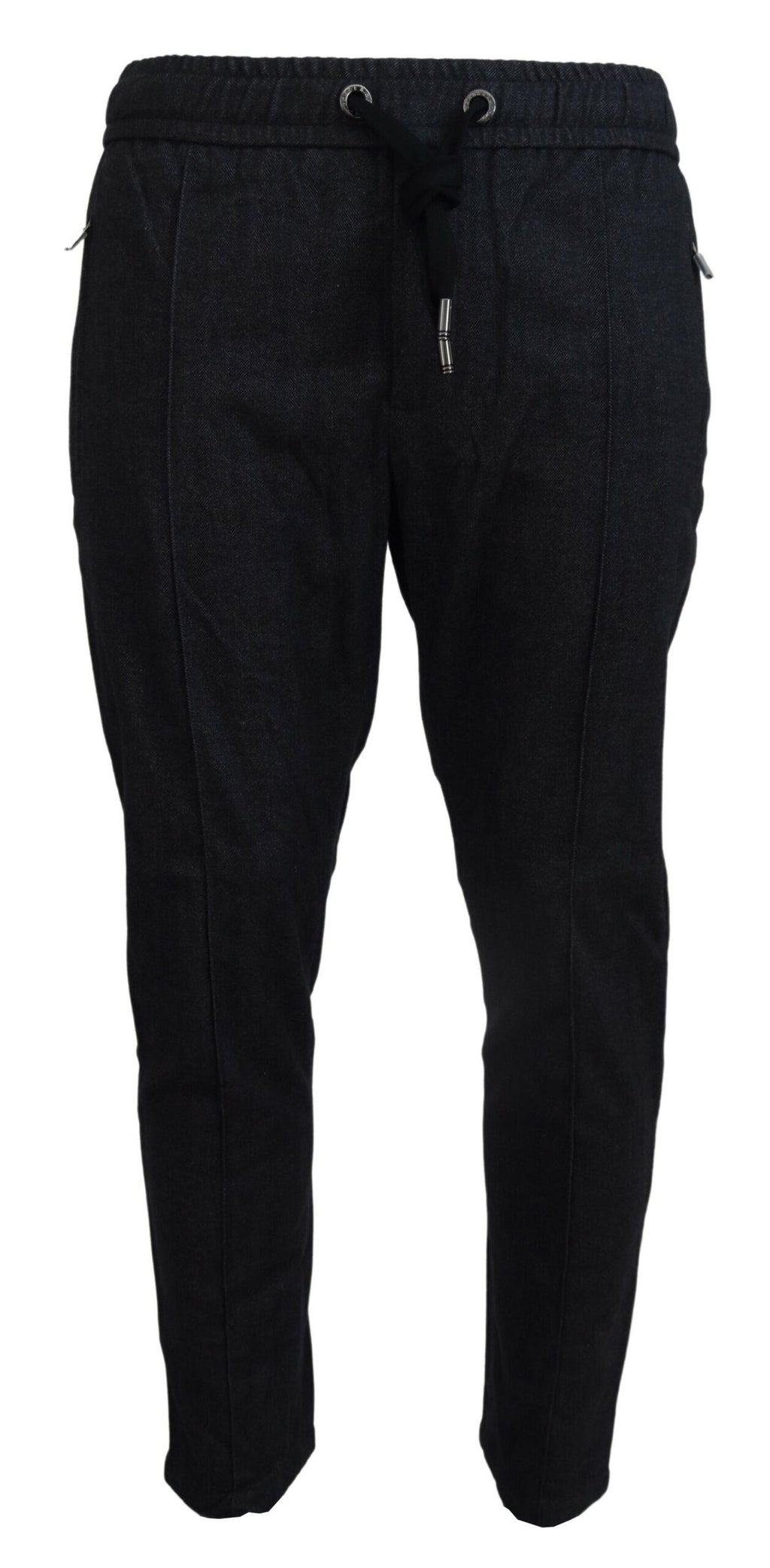 Dolce & Gabbana Grey Tapered Cotton Trousers