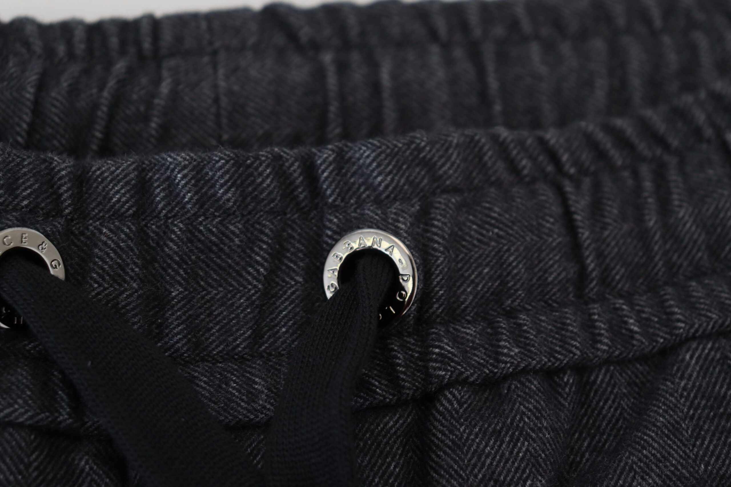 Dolce & Gabbana Grey Tapered Cotton Trousers