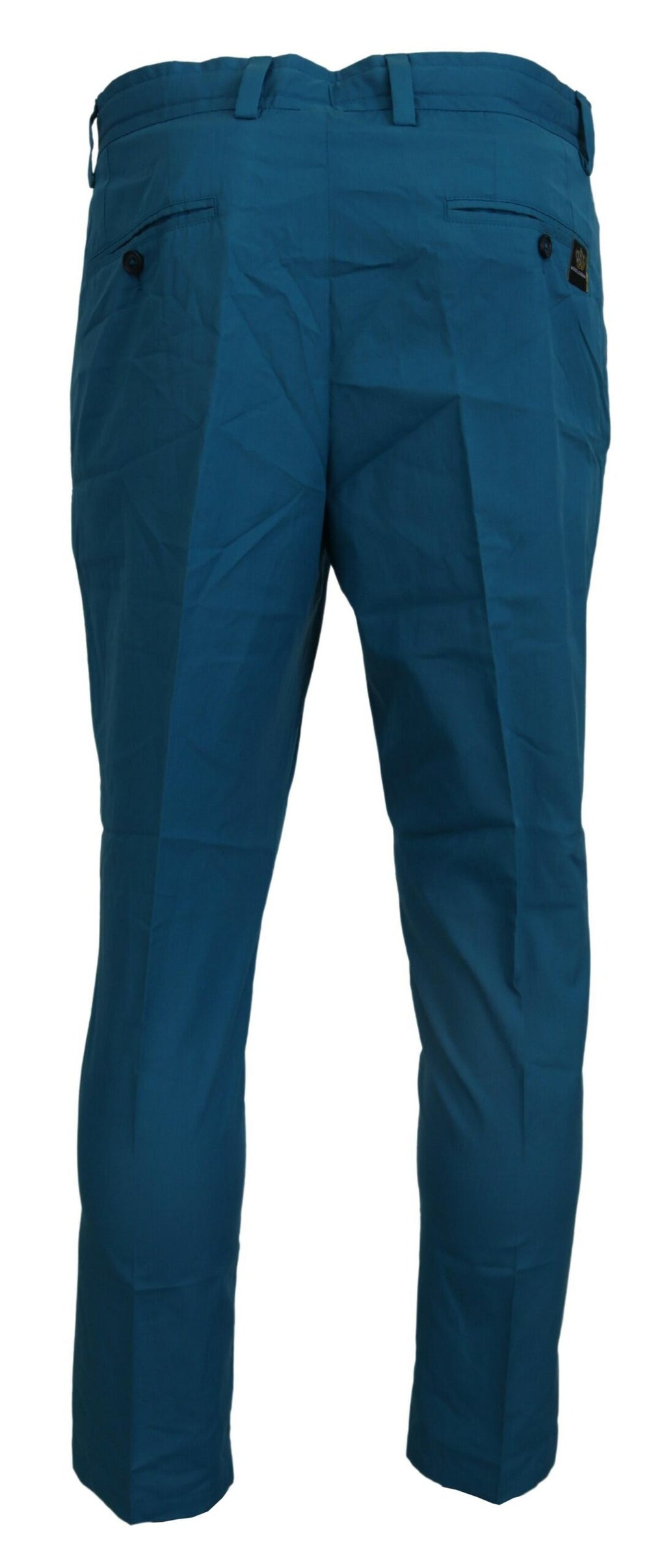 Dolce & Gabbana Blue Cotton Chinos Trousers