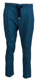 Dolce & Gabbana Blue Cotton Chinos Trousers