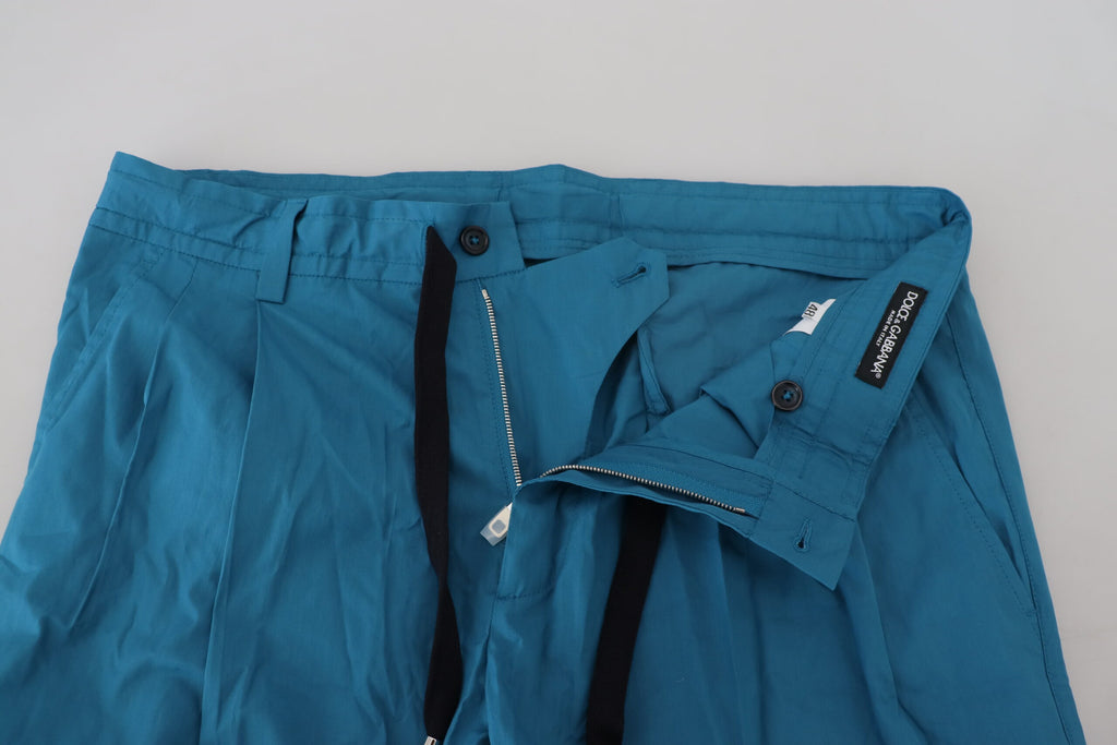 Dolce & Gabbana Blue Cotton Chinos Trousers