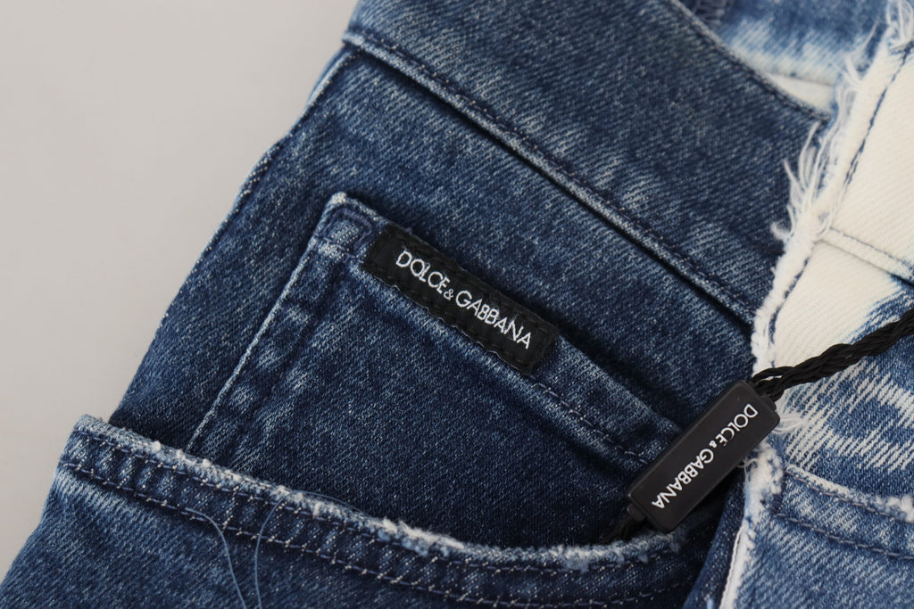 Dolce & Gabbana Blue Caesar Loose Fit Denim Cotton Jeans
