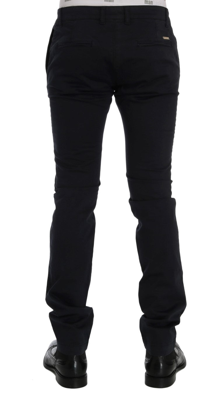GF Ferre Blaue Baumwoll-Stretch-Chino-Hose