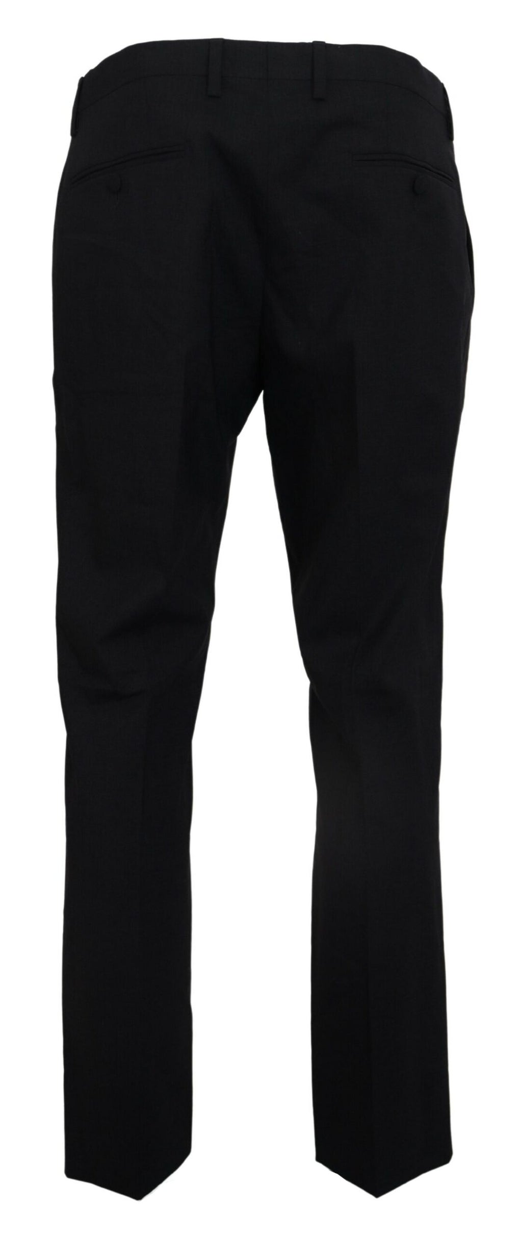 Dolce & Gabbana Graues Woll-Stretchkleid Formelle Slim Fit Hose