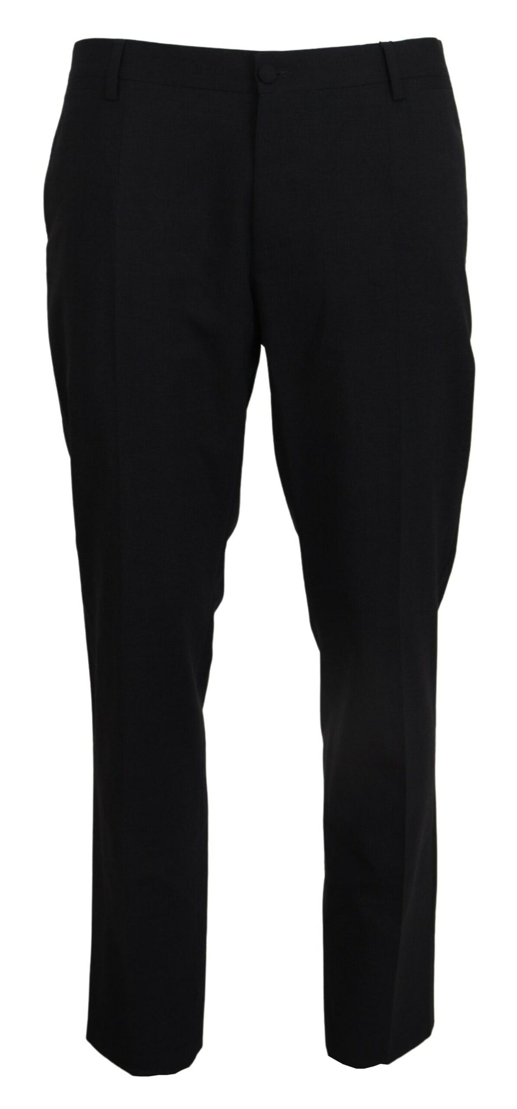 Dolce & Gabbana Graues Woll-Stretchkleid Formelle Slim Fit Hose
