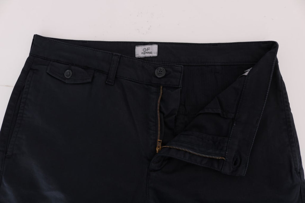 GF Ferre Blaue Baumwoll-Stretch-Chino-Hose