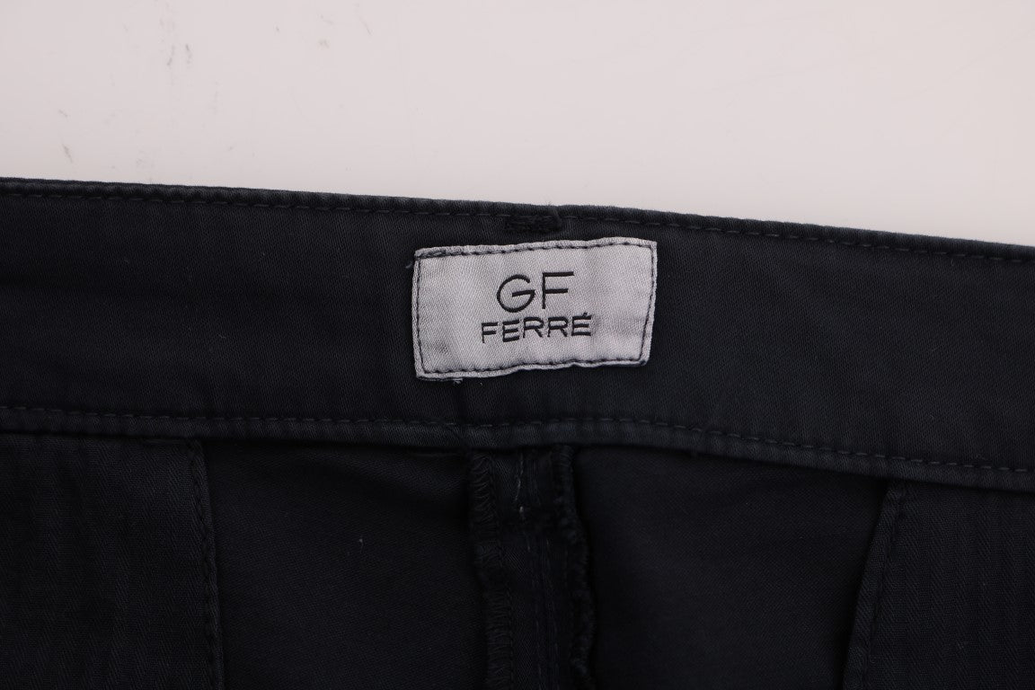 GF Ferre Blaue Baumwoll-Stretch-Chino-Hose