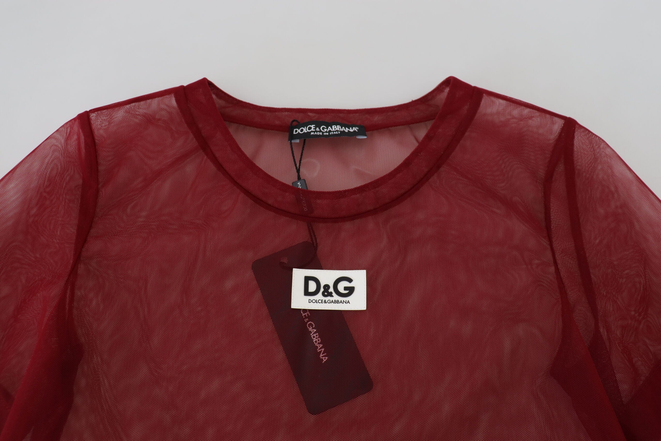 Dolce & Gabbana Kastanienbraunes zweilagiges Shift-Minikleid aus Nylon