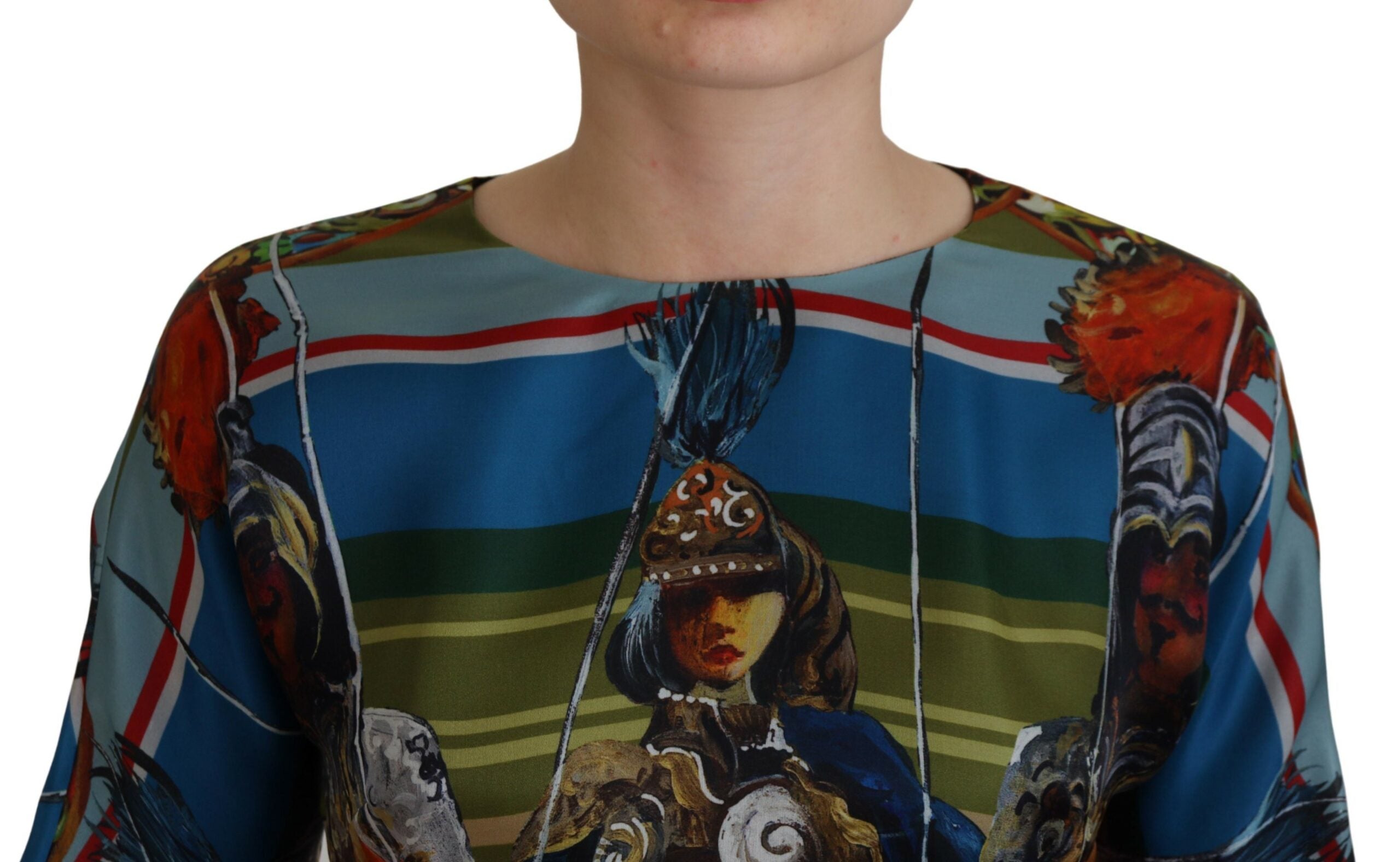 Dolce & Gabbana Multicolor Sicily Silk A-line Long Dress