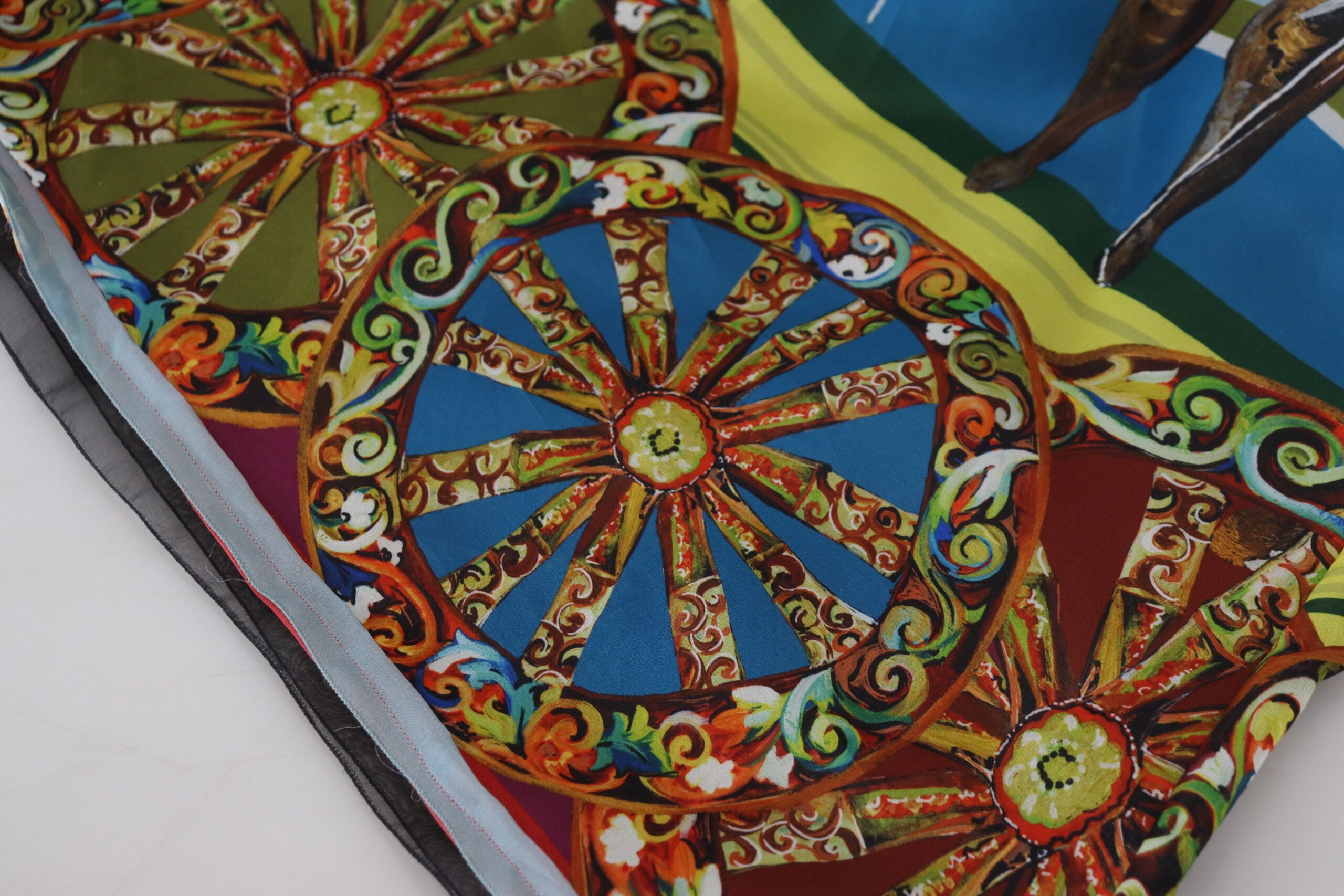 Dolce & Gabbana Multicolor Sicily Silk A-line Long Dress
