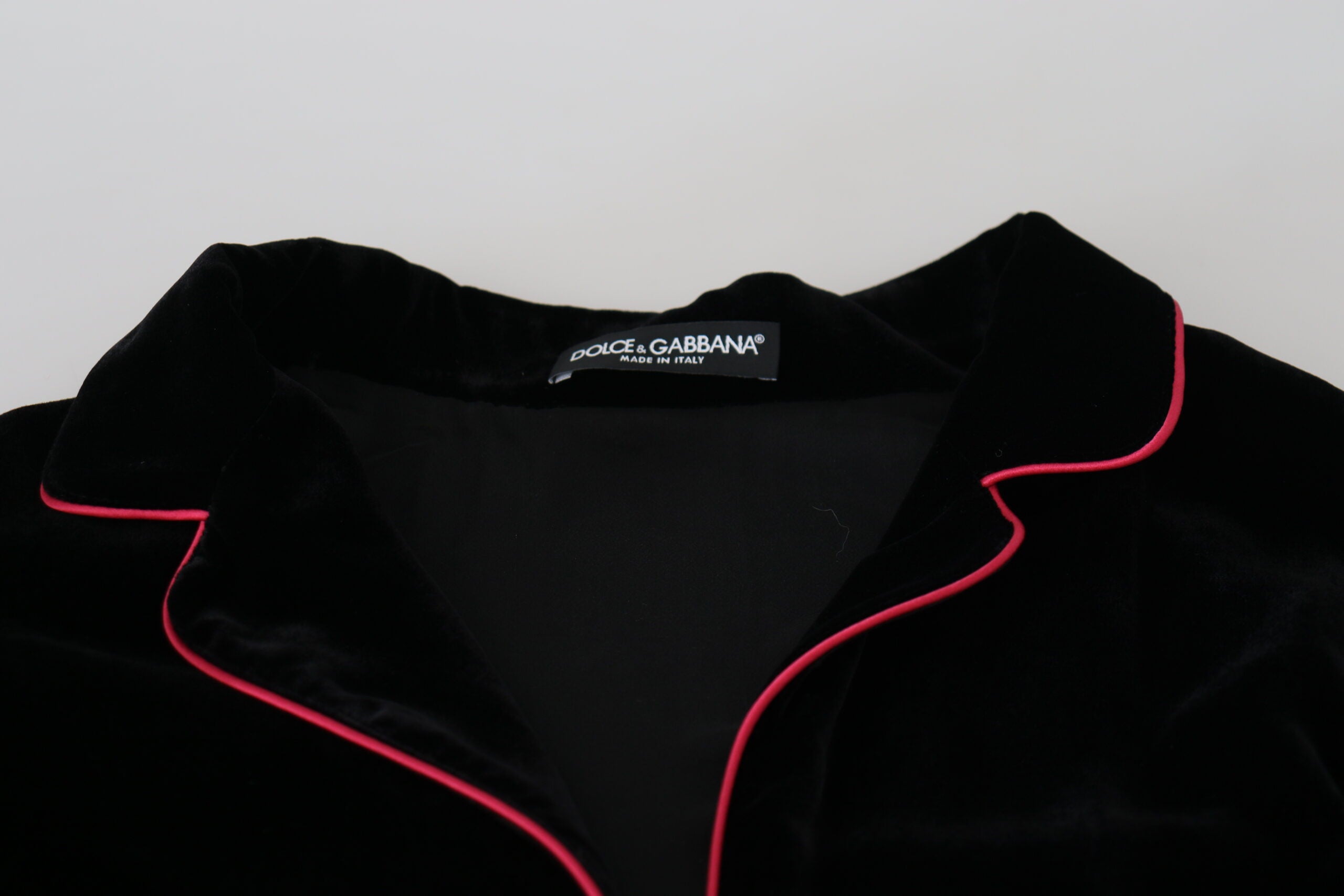 Dolce & Gabbana Black Belted Blazer with Buttons Viscose Jacket
