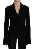 Dolce & Gabbana Black Cardigan with Buttons Blazer Viscose Jacket