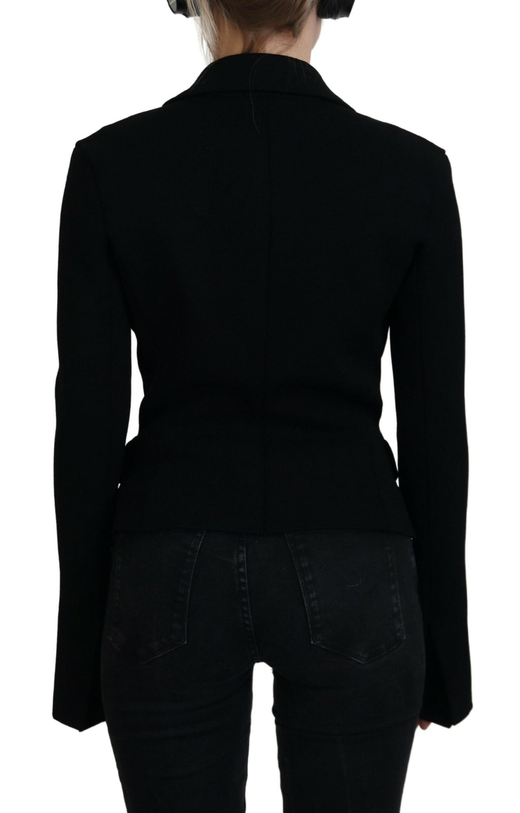 Dolce & Gabbana Black Cardigan with Buttons Blazer Viscose Jacket