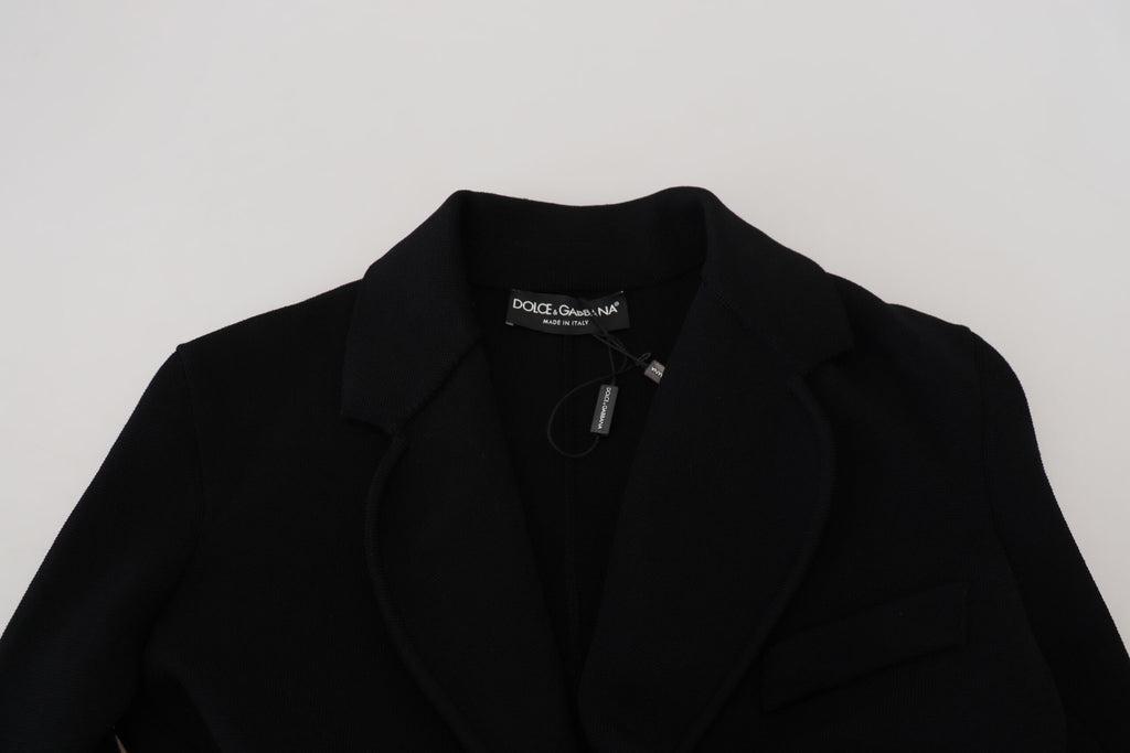 Dolce & Gabbana Black Cardigan with Buttons Blazer Viscose Jacket