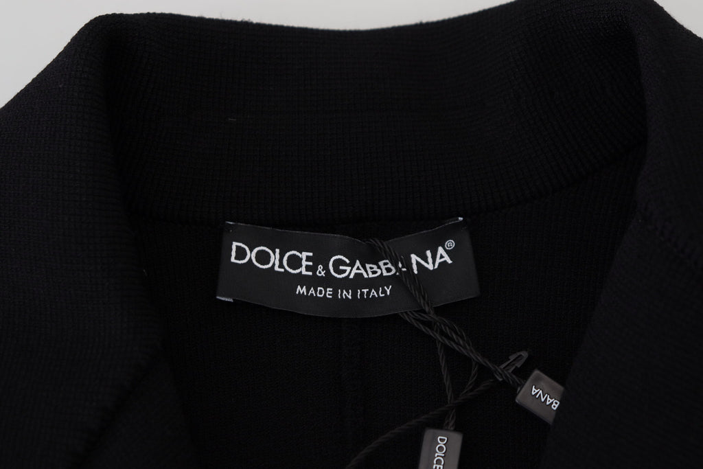 Dolce & Gabbana Black Cardigan with Buttons Blazer Viscose Jacket