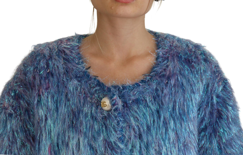 Dolce & Gabbana Multicolor Polyester Fringe Coat Jacket