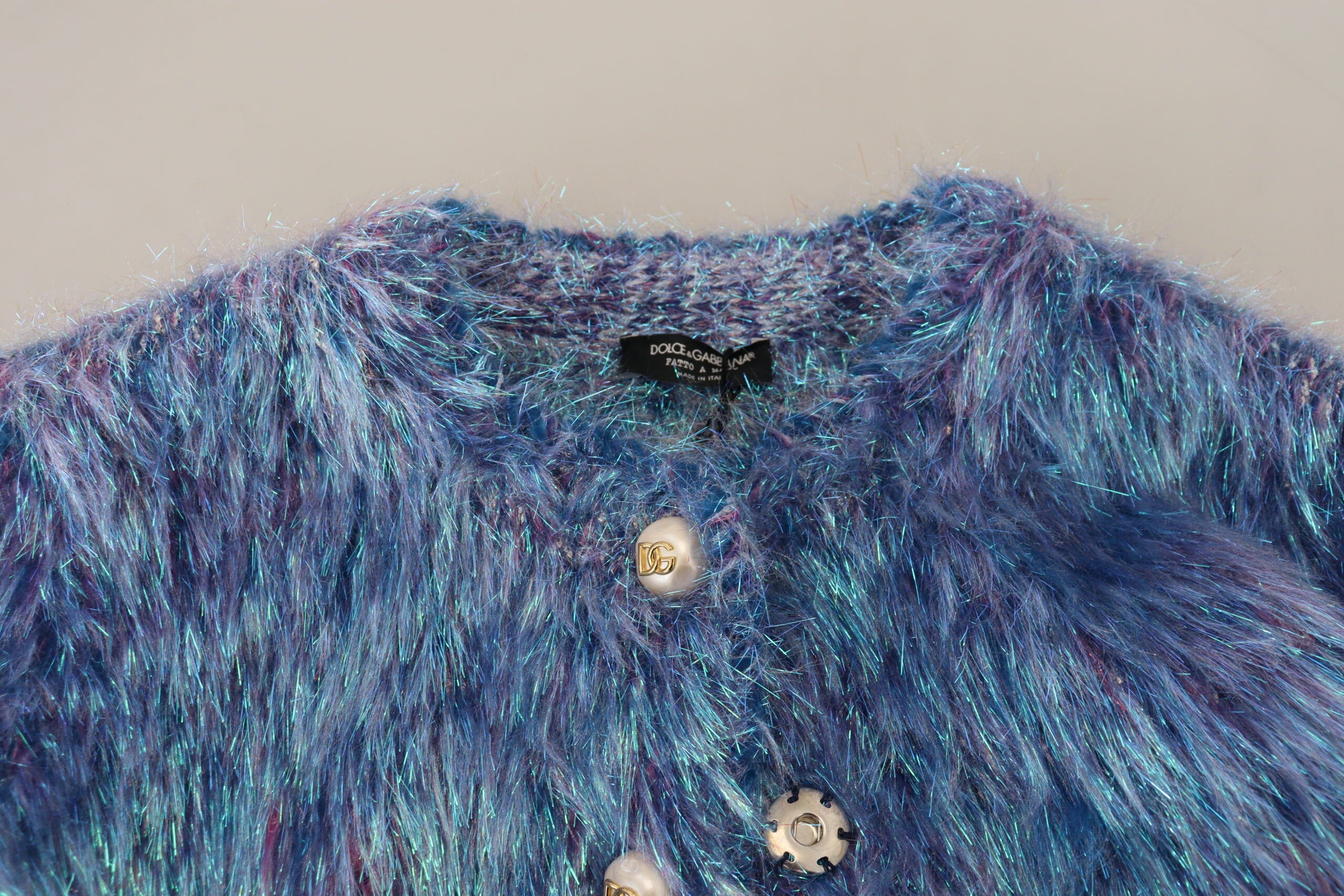 Dolce & Gabbana Multicolor Polyester Fringe Coat Jacket