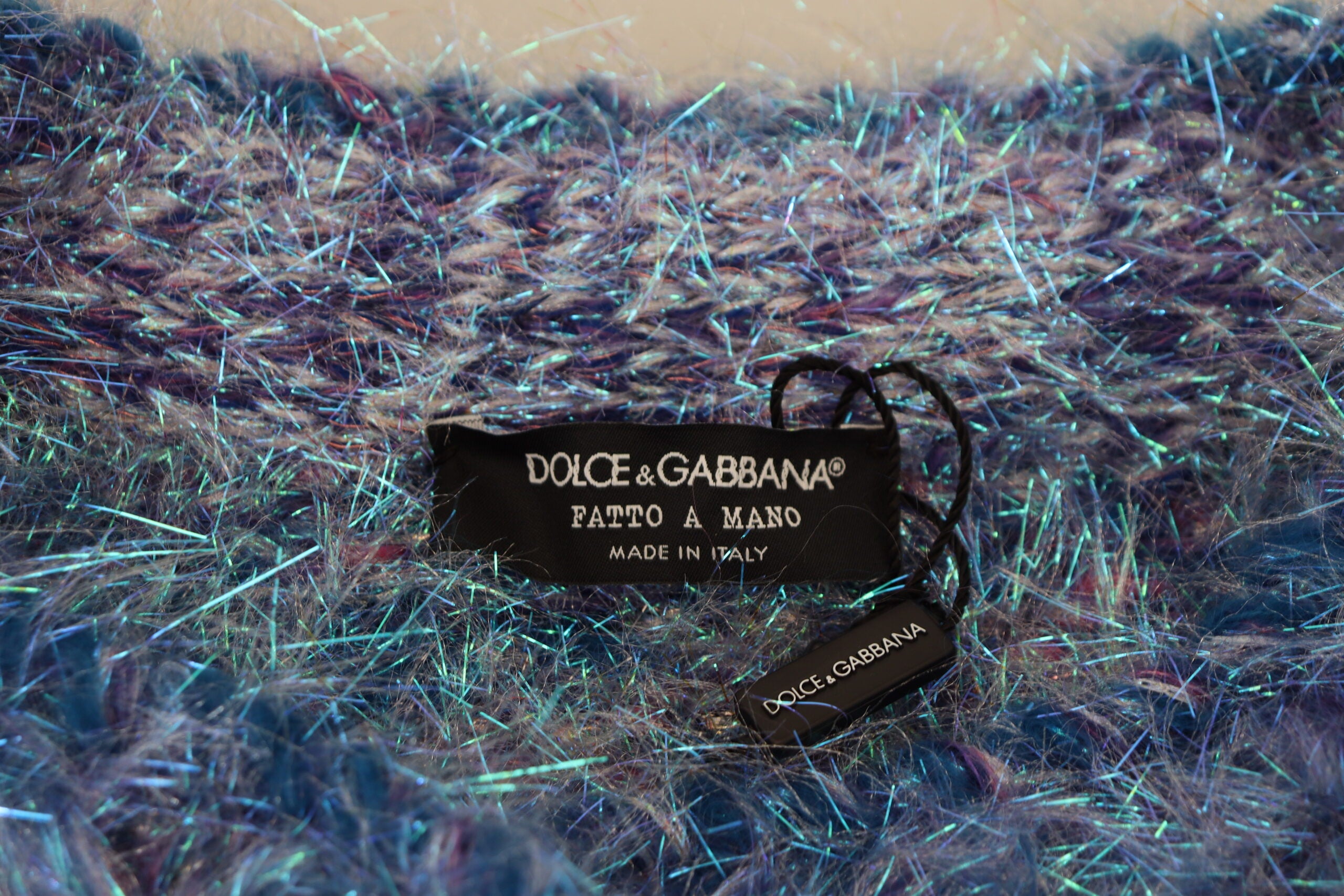 Dolce & Gabbana Multicolor Polyester Fringe Coat Jacket