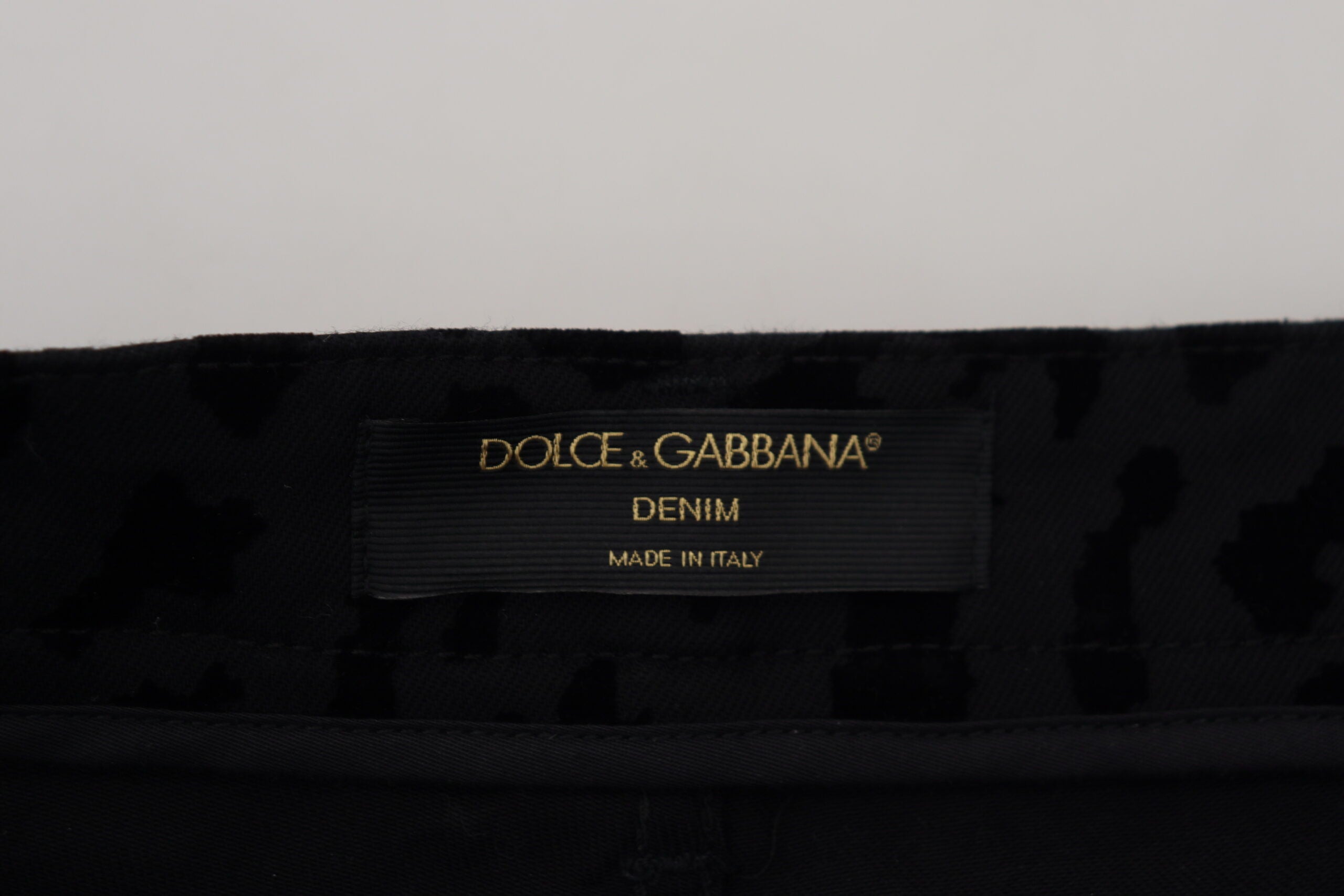 Dolce & Gabbana Schwarze Denim Baumwolle Stretch Hot Pants Shorts