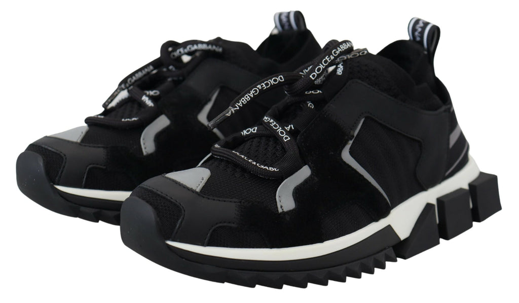 Dolce & Gabbana Schwarz Mesh Sorrento Trekking Turnschuhe Schuhe