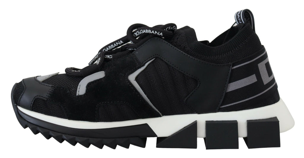 Dolce & Gabbana Schwarz Mesh Sorrento Trekking Turnschuhe Schuhe