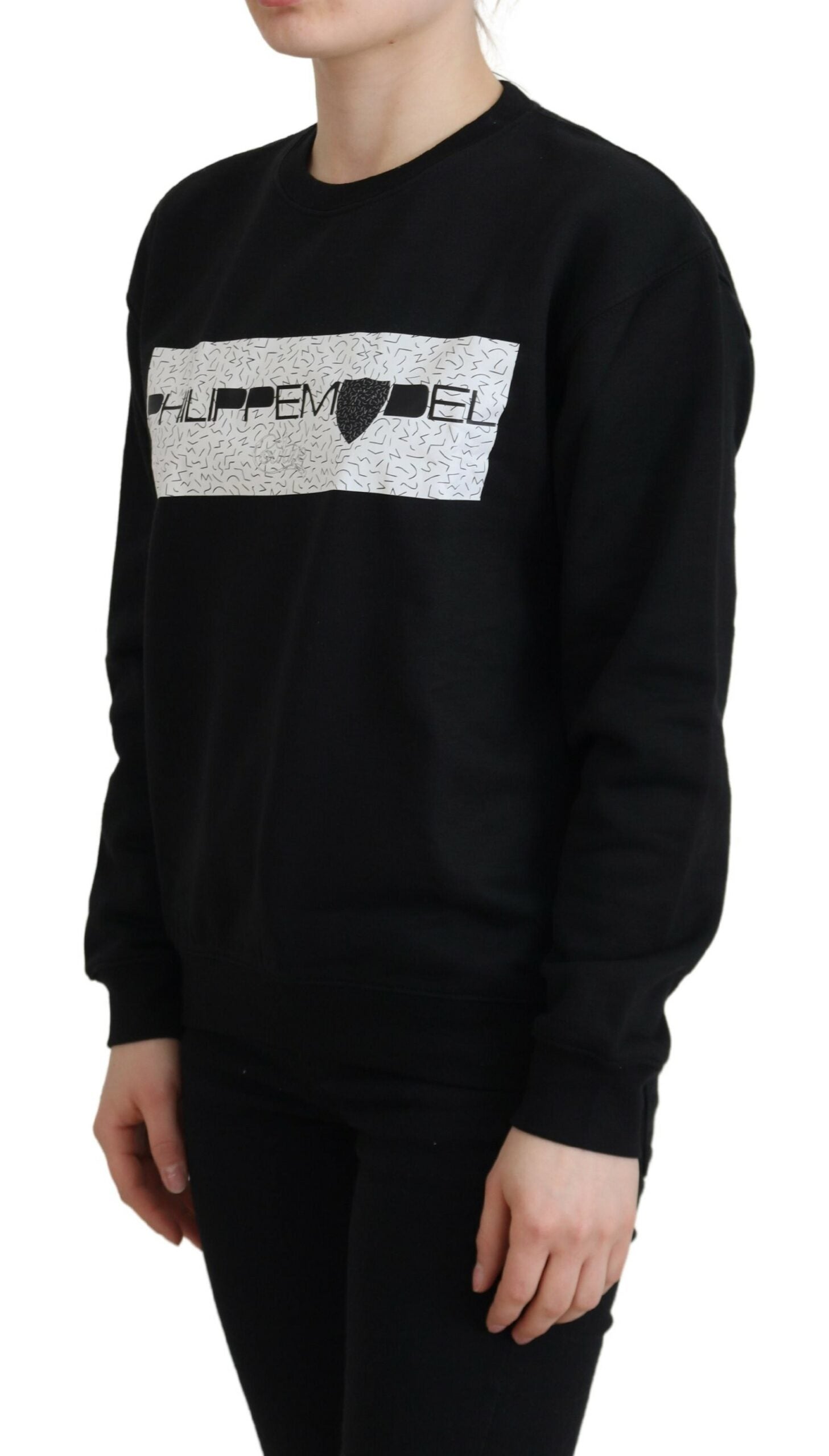 Philippe Model Black Printed Long-Sleeved Sweater