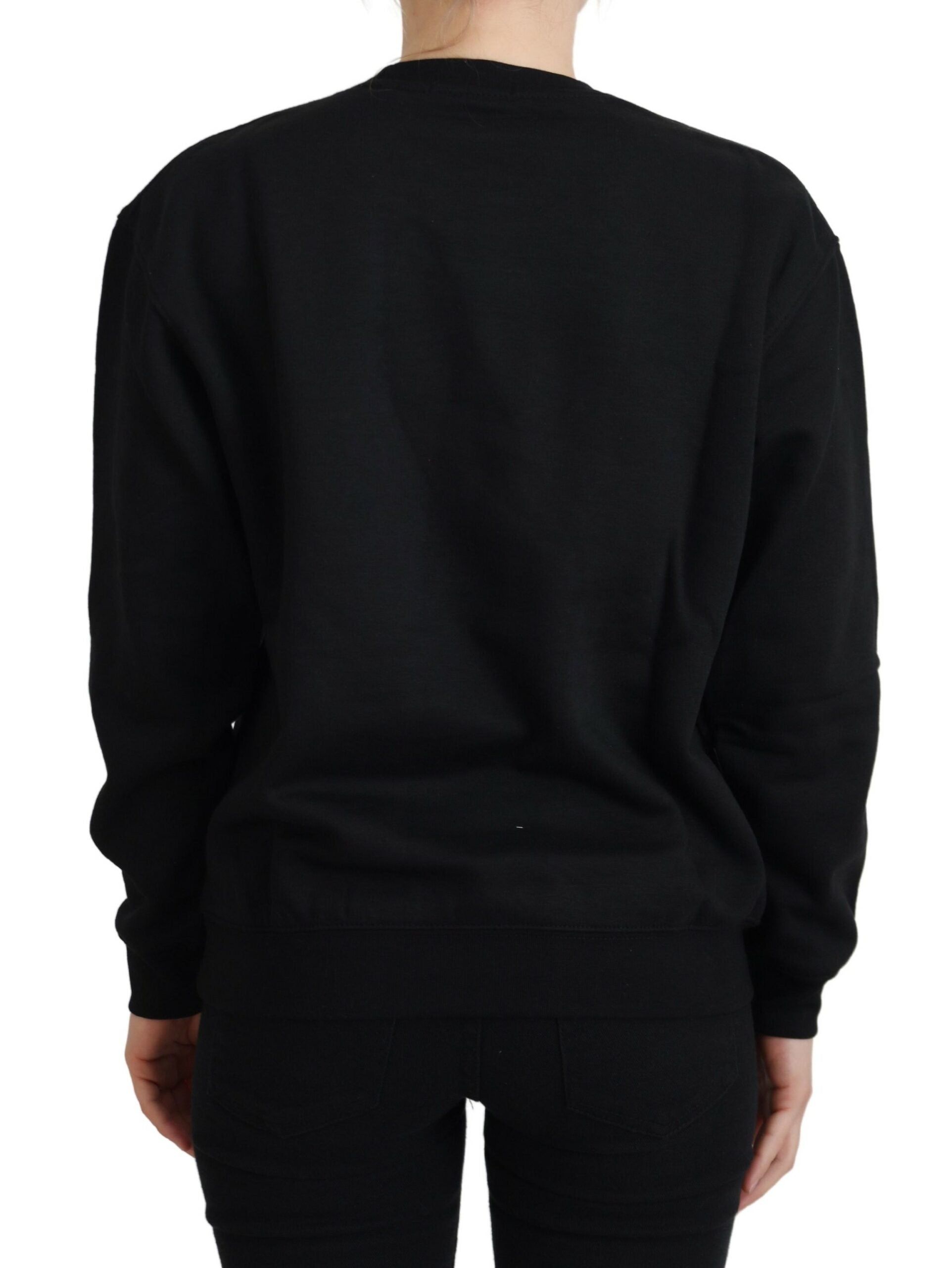 Philippe Model Black Printed Long-Sleeved Sweater