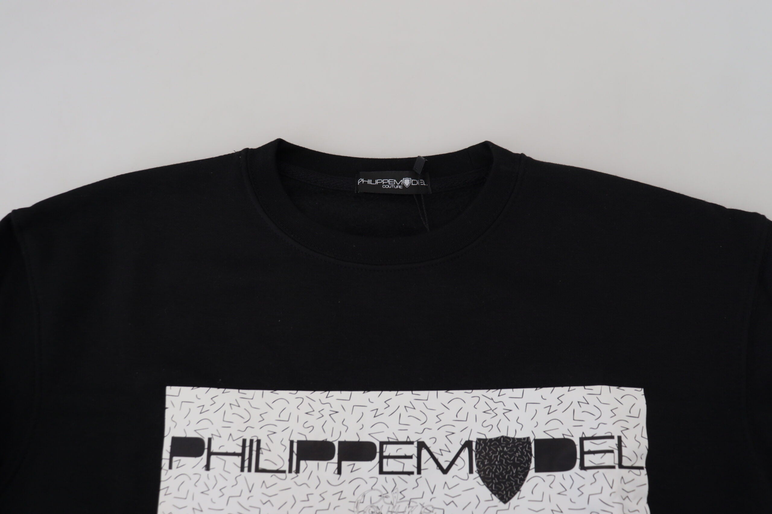 Philippe Model Black Printed Long-Sleeved Sweater