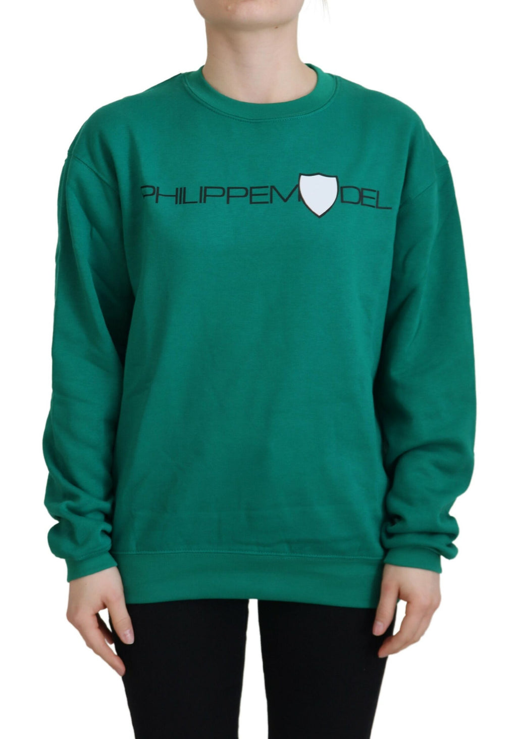 Philippe Model Green Printed Long-Sleeve Jumper