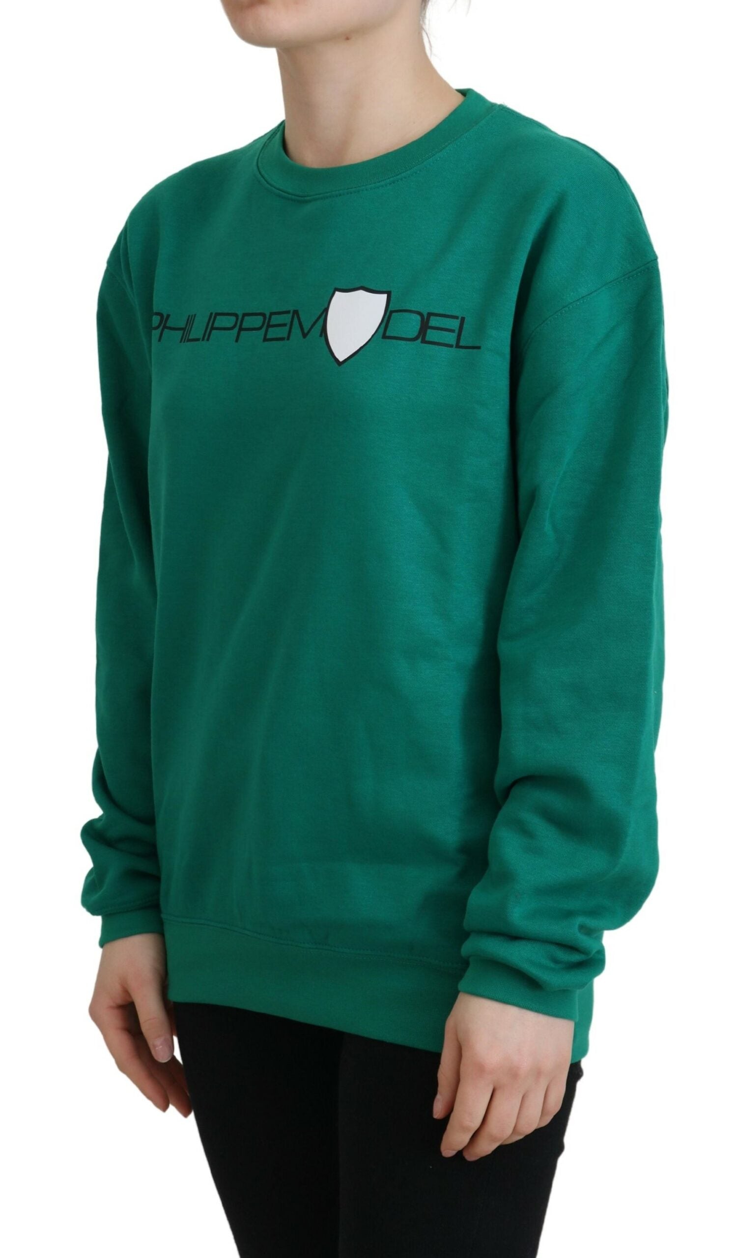 Philippe Model Green Printed Long-Sleeve Jumper