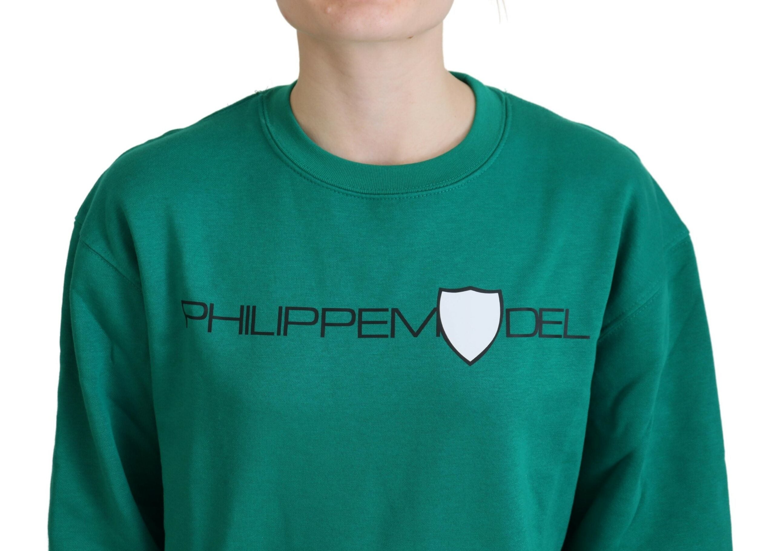 Philippe Model Green Printed Long-Sleeve Jumper