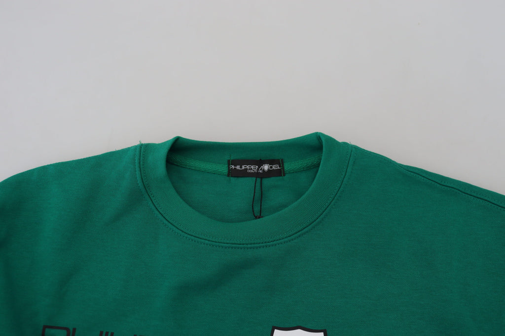 Philippe Model Green Printed Long-Sleeve Jumper