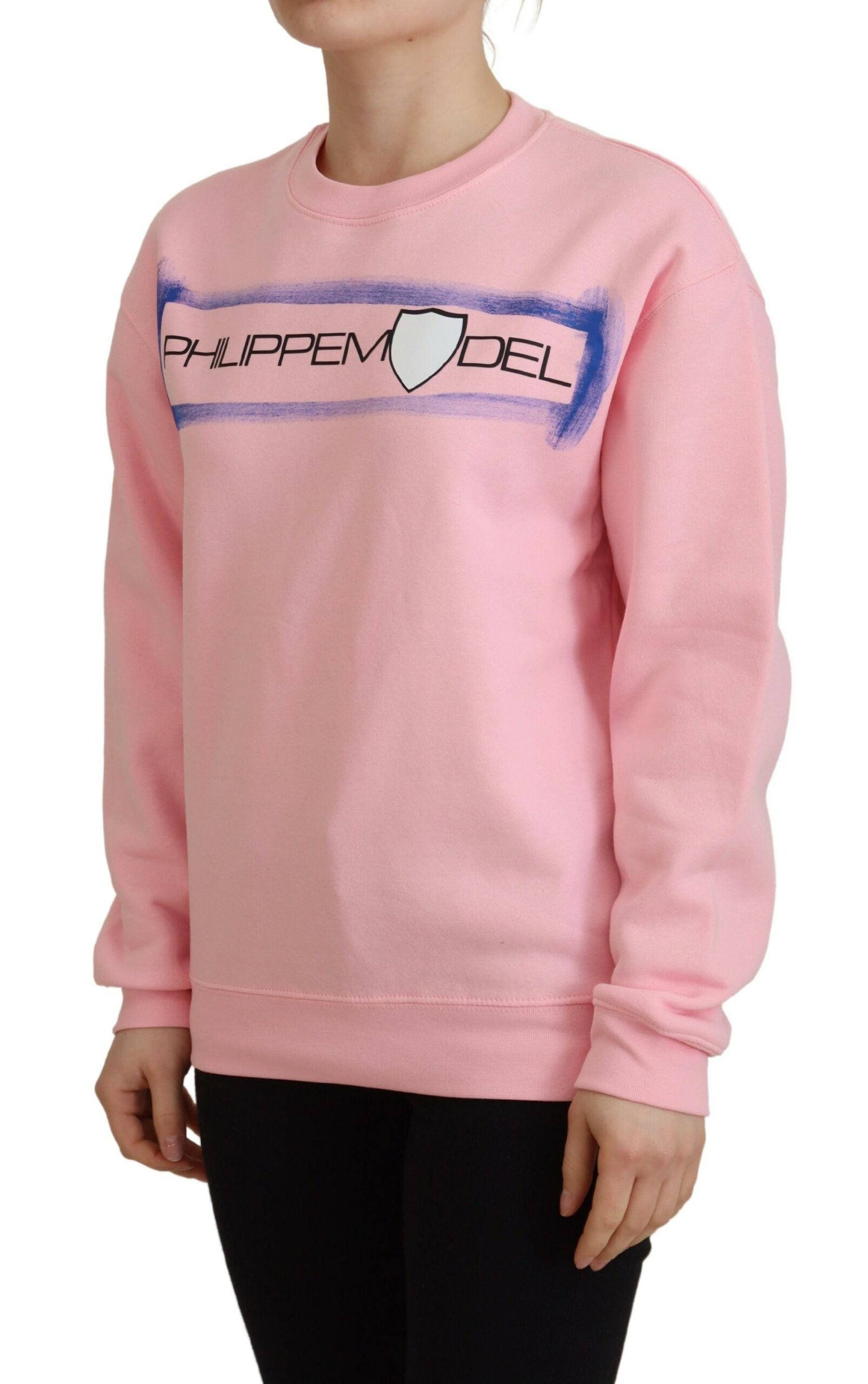 Philippe Model Pink Printed Long-Sleeved Sweater