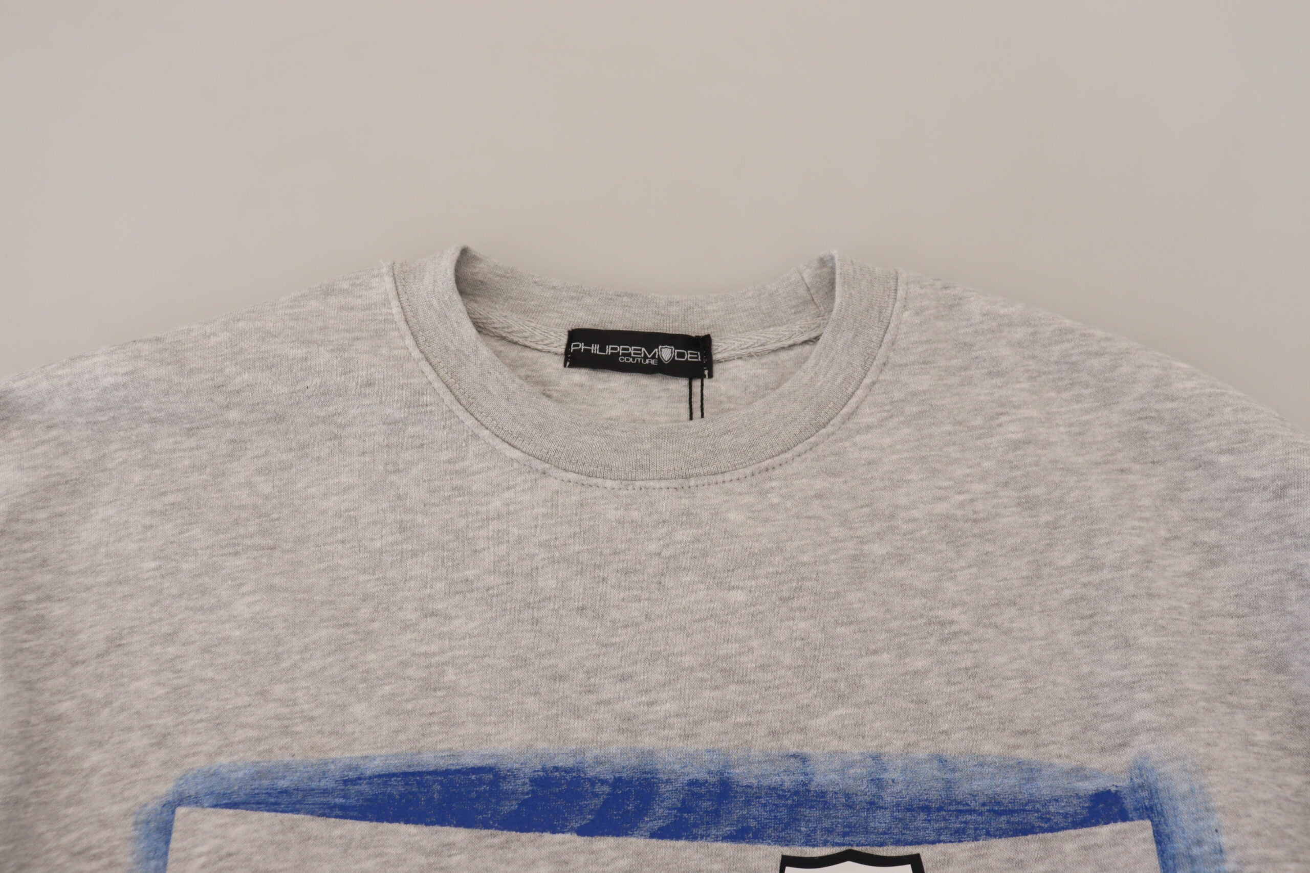 Philippe Model Grauer bedruckter Pullover mit langen Ärmeln Pullover