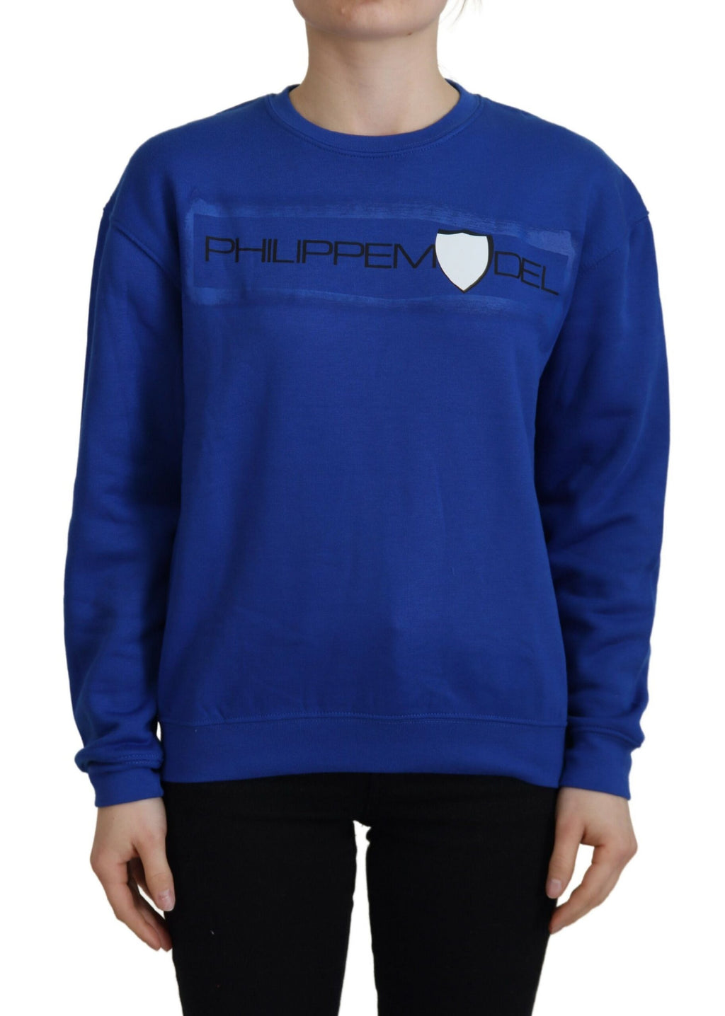 Philippe Model Blue Printed Long-Sleeved Sweater