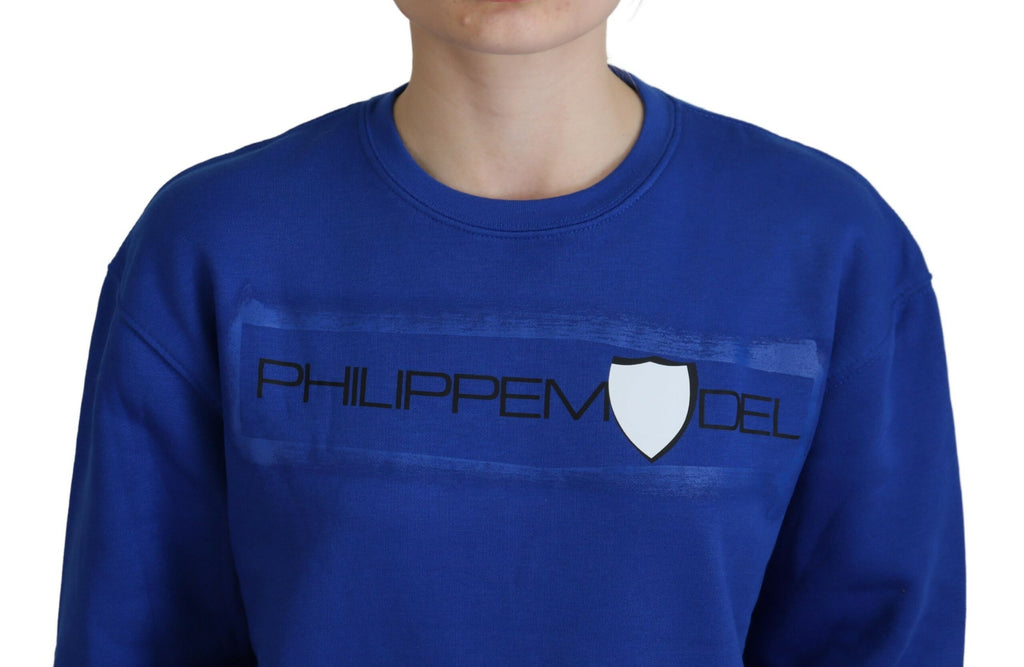 Philippe Model Blue Printed Long-Sleeved Sweater