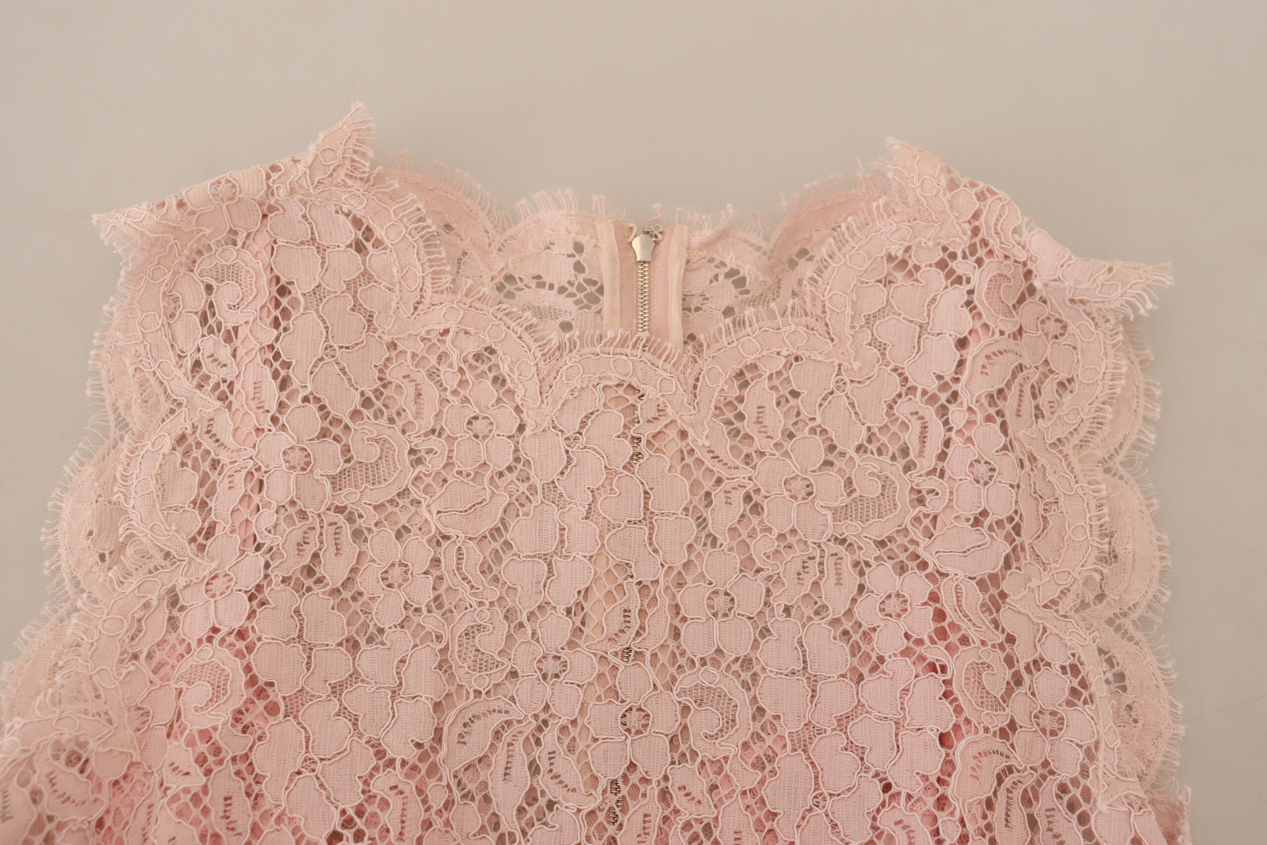 Dolce & Gabbana Pinke florale Spitze ärmelloses Tank-Bluse Top