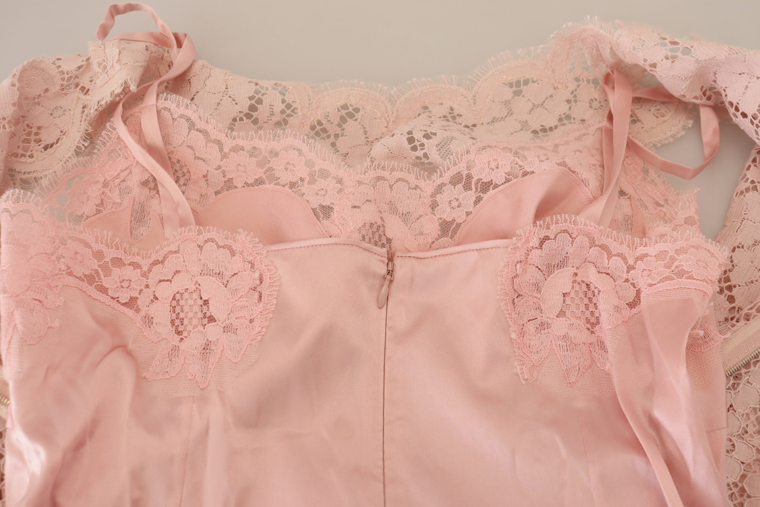 Dolce & Gabbana Pinke florale Spitze ärmelloses Tank-Bluse Top